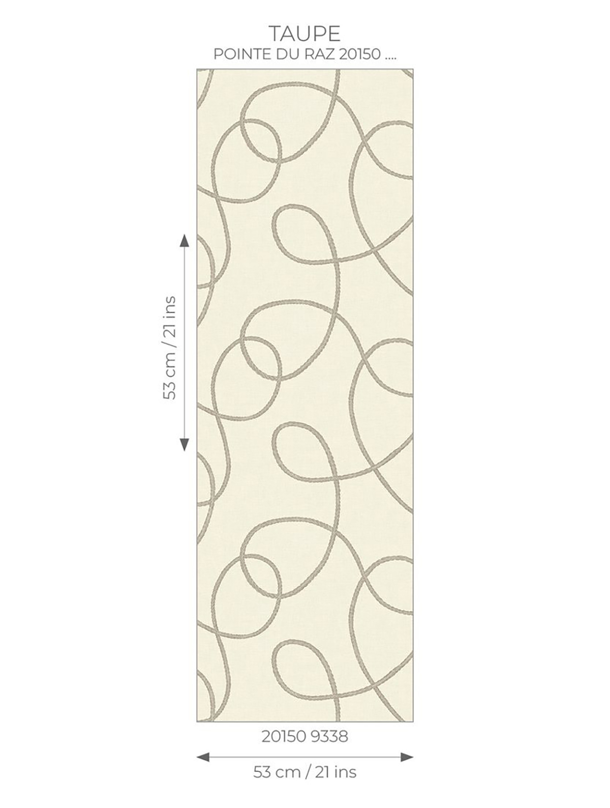 Papier peint Corde Pointe du Raz gris - Seaside de Casadéco AMB7 | Réf. SEAS201509338