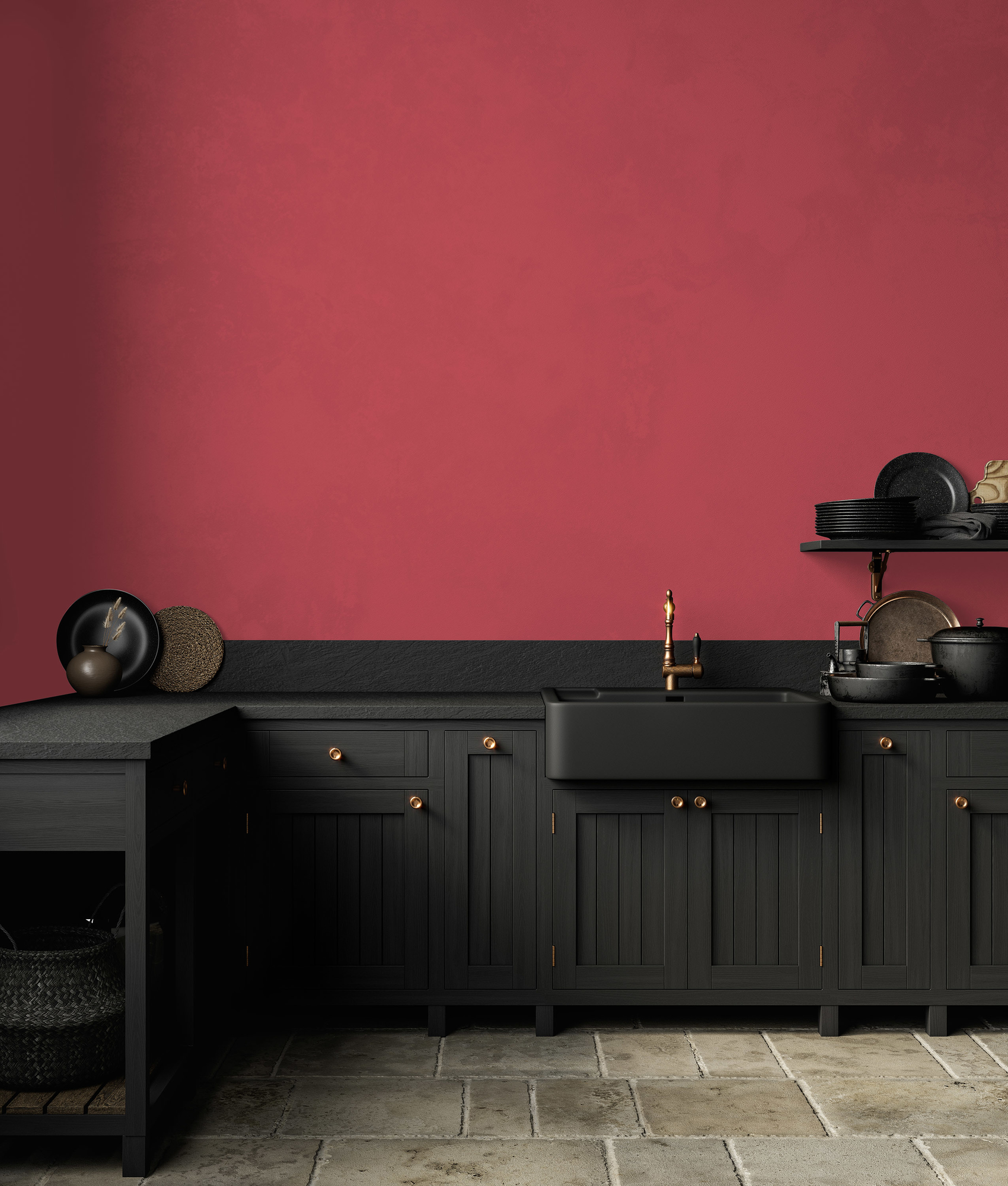 Photo numéro 2 d'une pièce avec un mur peint avec la peinture  Puro rose peachy pink  - c2033