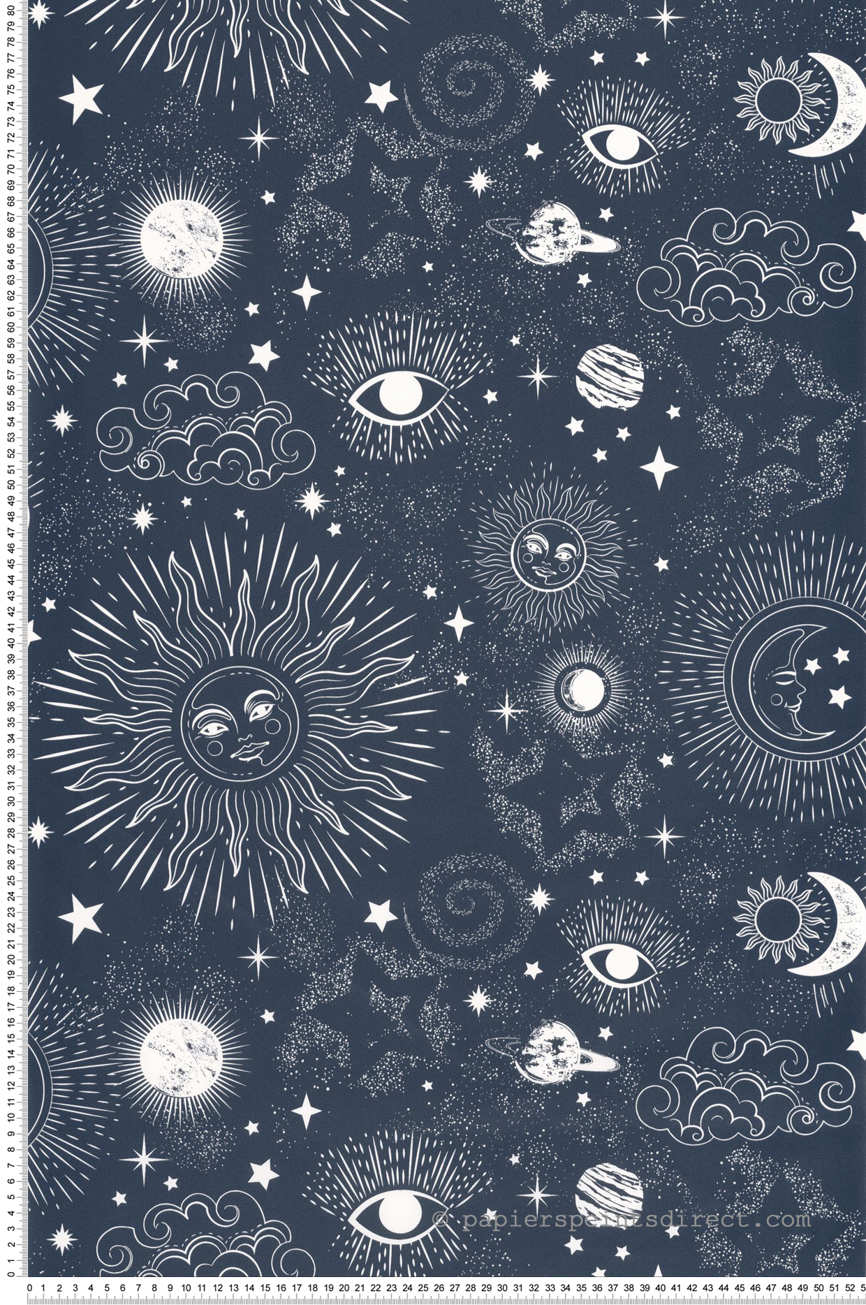 Papier peint Astronomie Live Your Dreams bleu marine - Young & Free de Casélio | Réf. YNF103246112