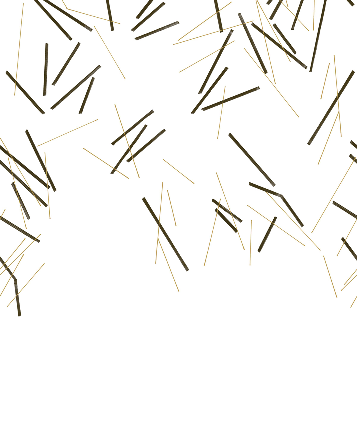 Papier peint panoramique Design Mikado S noir ocre 200x250 - Wonderwalls de Casadéco | Réf. WDWS89069805