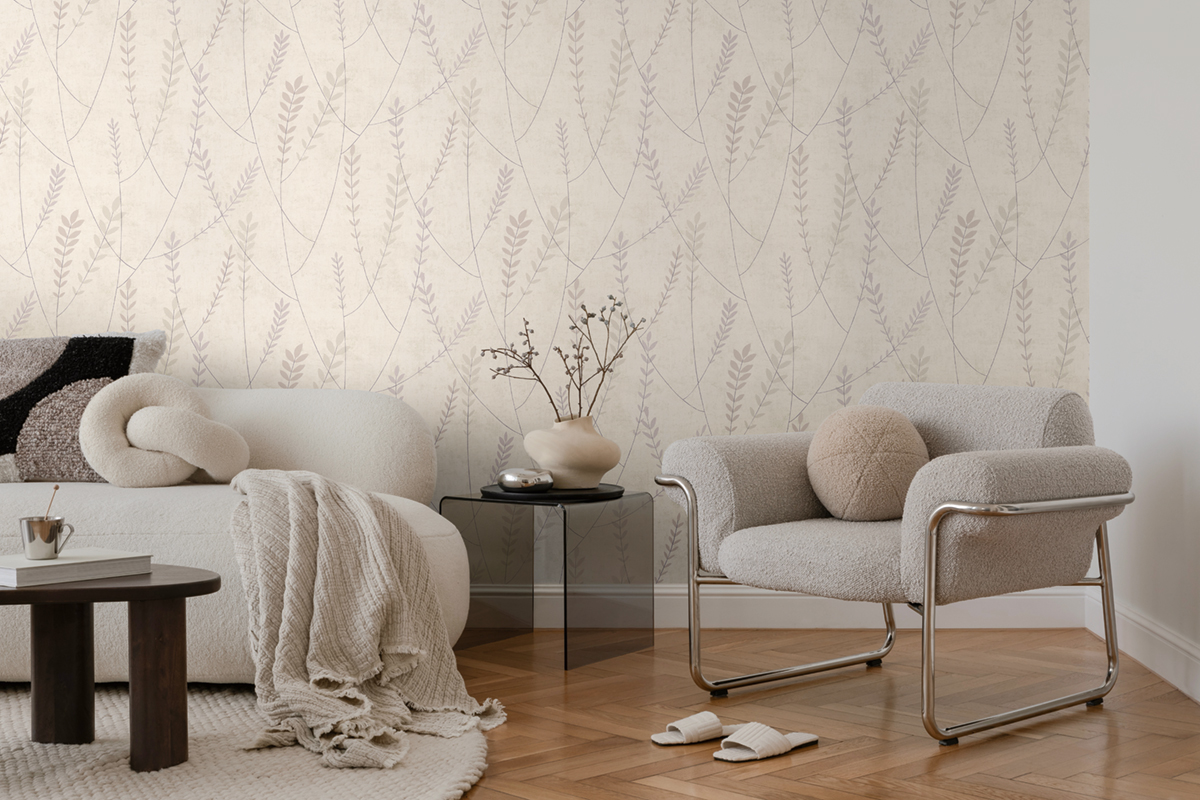 Papier peint Scandinave Plumeria gris - Nordic Feeling d'A.S. Création AMB3 | Réf. AS-791464