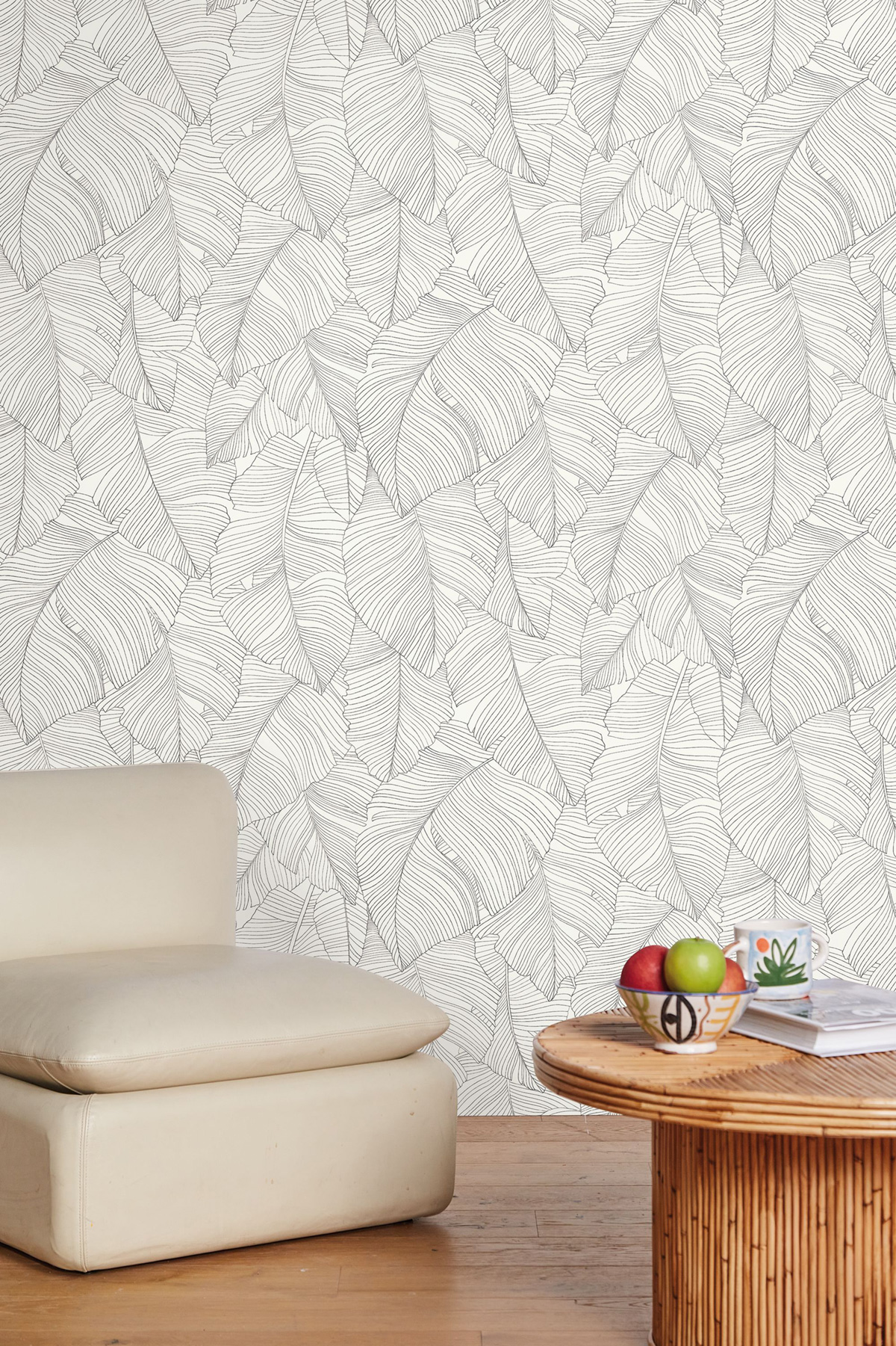 Papier peint Feuillage Vegetalia noir et blanc - Moonlight 3 de Casélio | Réf. MNL3106500929