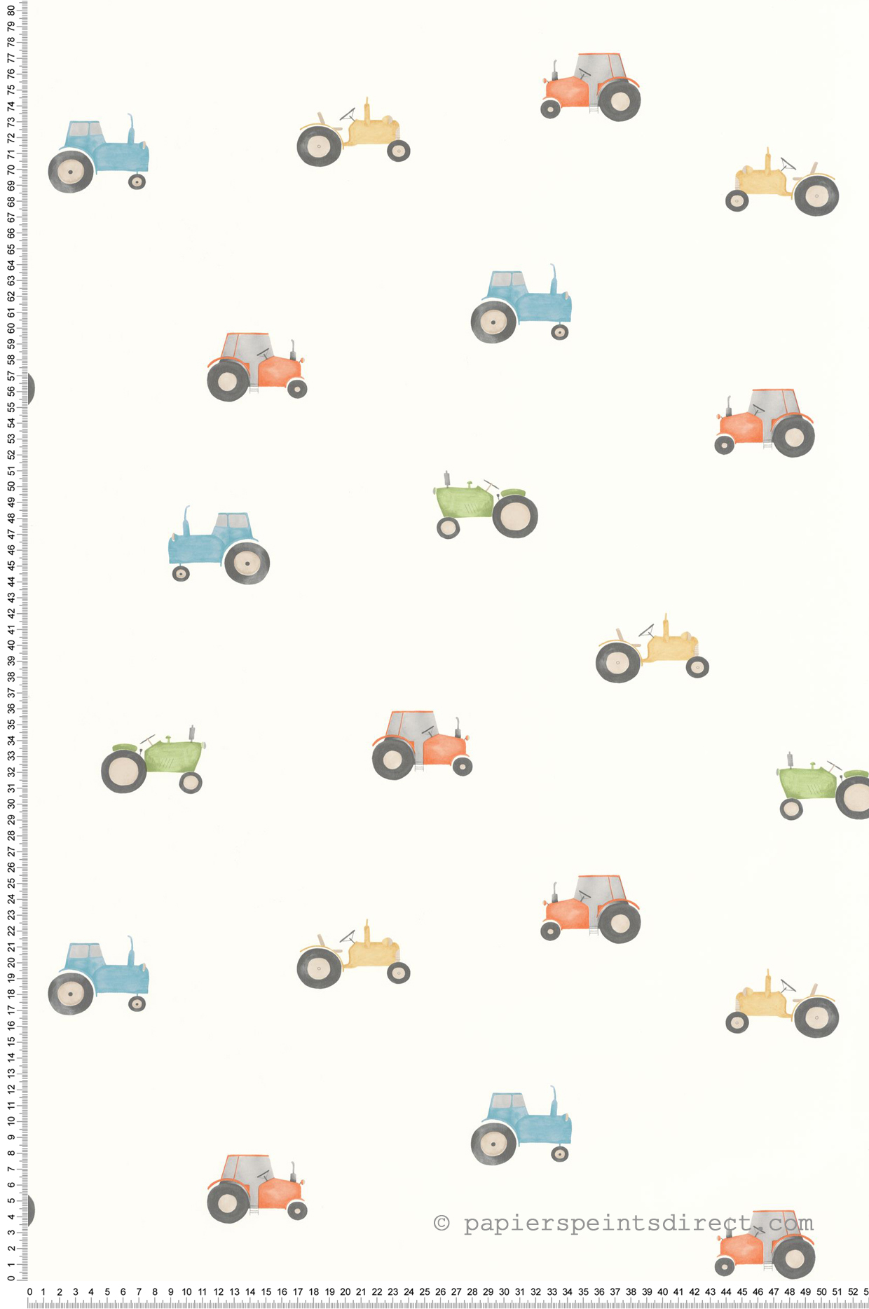 Papier peint Tracteur Vintage multicolore - Once Upon A Time de Casadéco | Réf. OUAT88368726