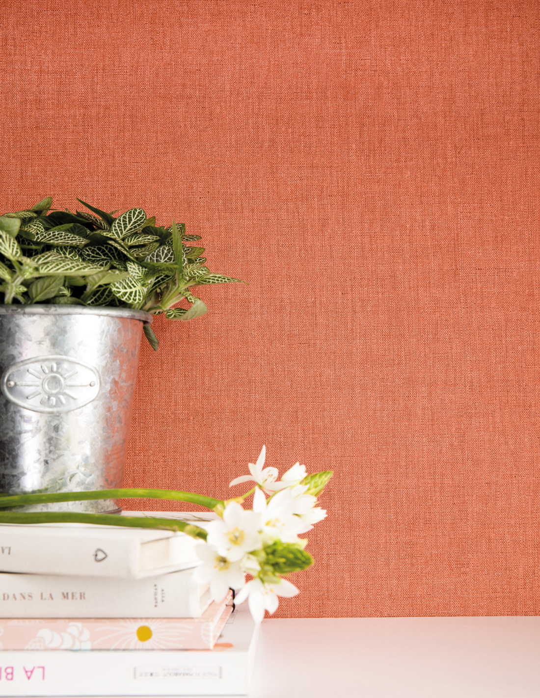 Papier peint Uni orange terracotta - Sunny Day de Casélio | Réf. SNY68524250