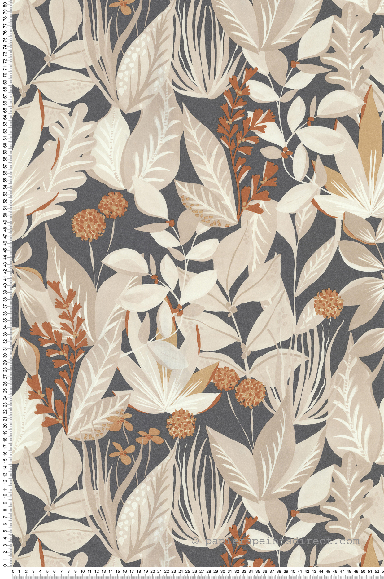 Papier peint Pompon Floral beige gris - Les Essentiels de Lutèce | Réf. LTC-11250909