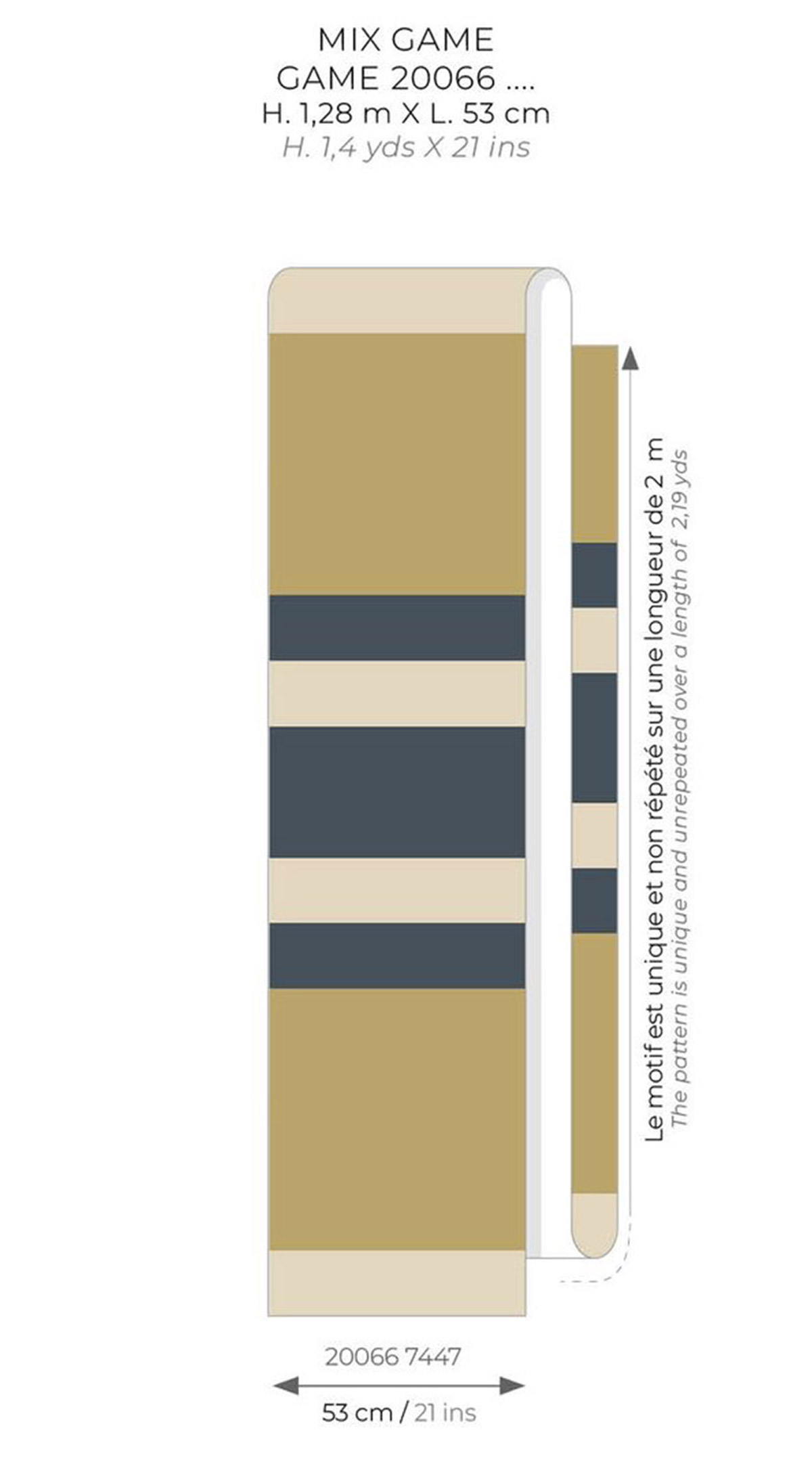 Papier peint Géométrie Mix ocre vert - Color Game de Casadéco AMB2| Réf. GAME200667447