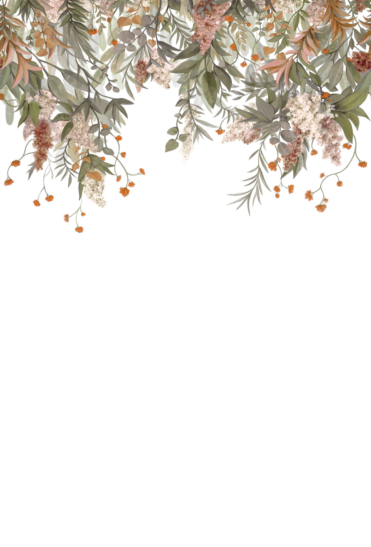 Papier peint panoramique Feuille Tombante Wisteria vert amande - Panoramas 4 de Casamance | Réf. CAS-76802242