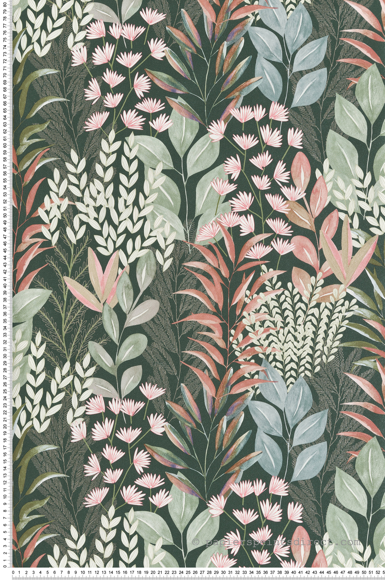 Papier Peint Feuillage Flora Métallisé vert - Flora d'Ugépa | Réf. UGP-M86904