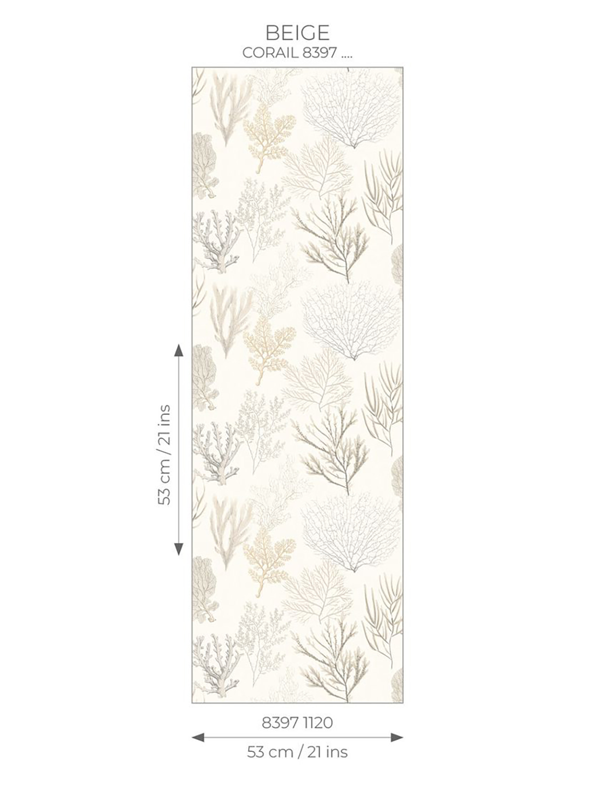 Papier peint Marin Corail beige - Seaside de Casadéco AMB7 | Réf. SEAS83971120