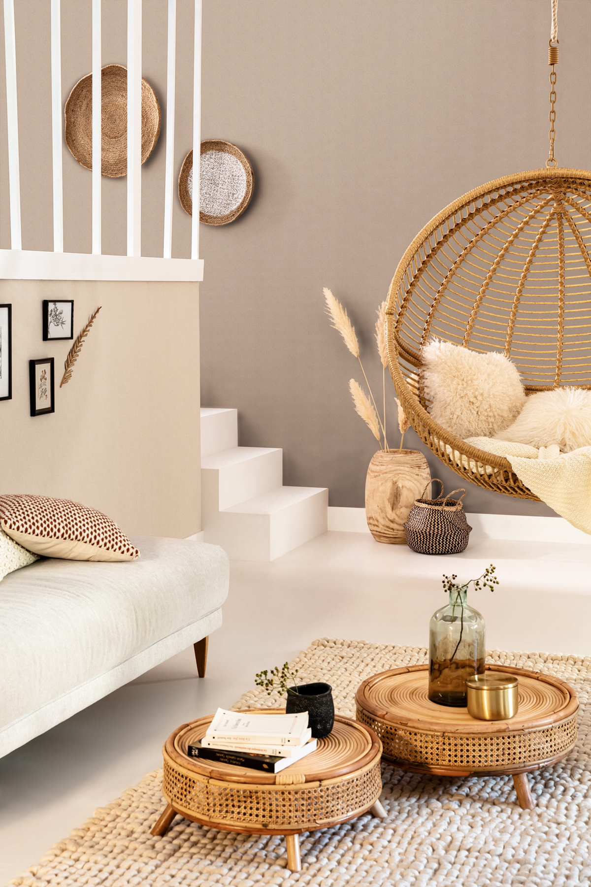 Papier peint Uni Natté Beige Calcaire - Green Life et Natté de Casélio | Réf. GNL101561055