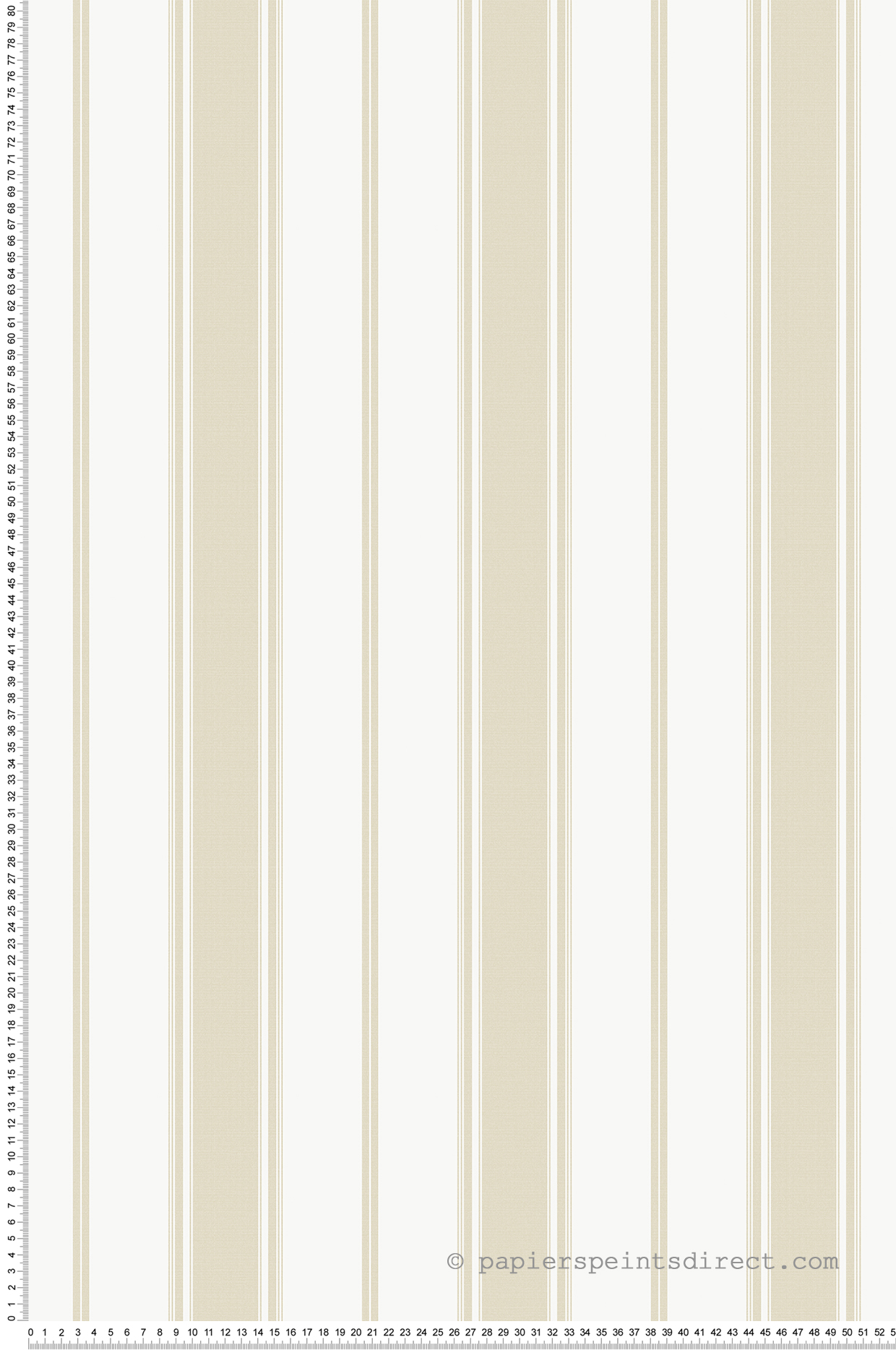 Papier peint Rayure Héritage beige - Jeux de Rayures 3 de Lutèce | Réf. LTC-G68060