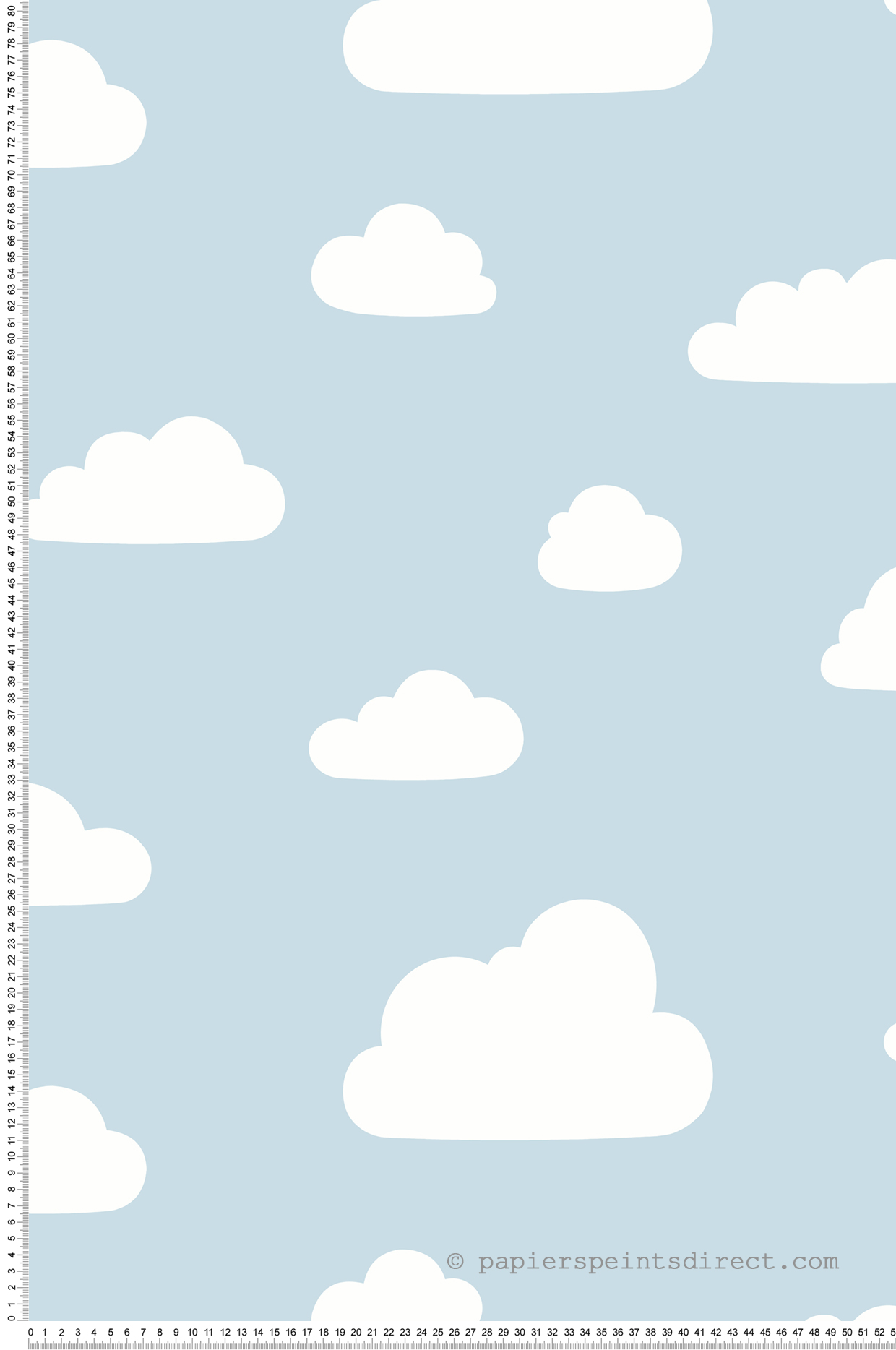 Papier peint Nuage Enfantin bleu ciel - La belle histoire d'Ugépa | Réf. UGP-A61831