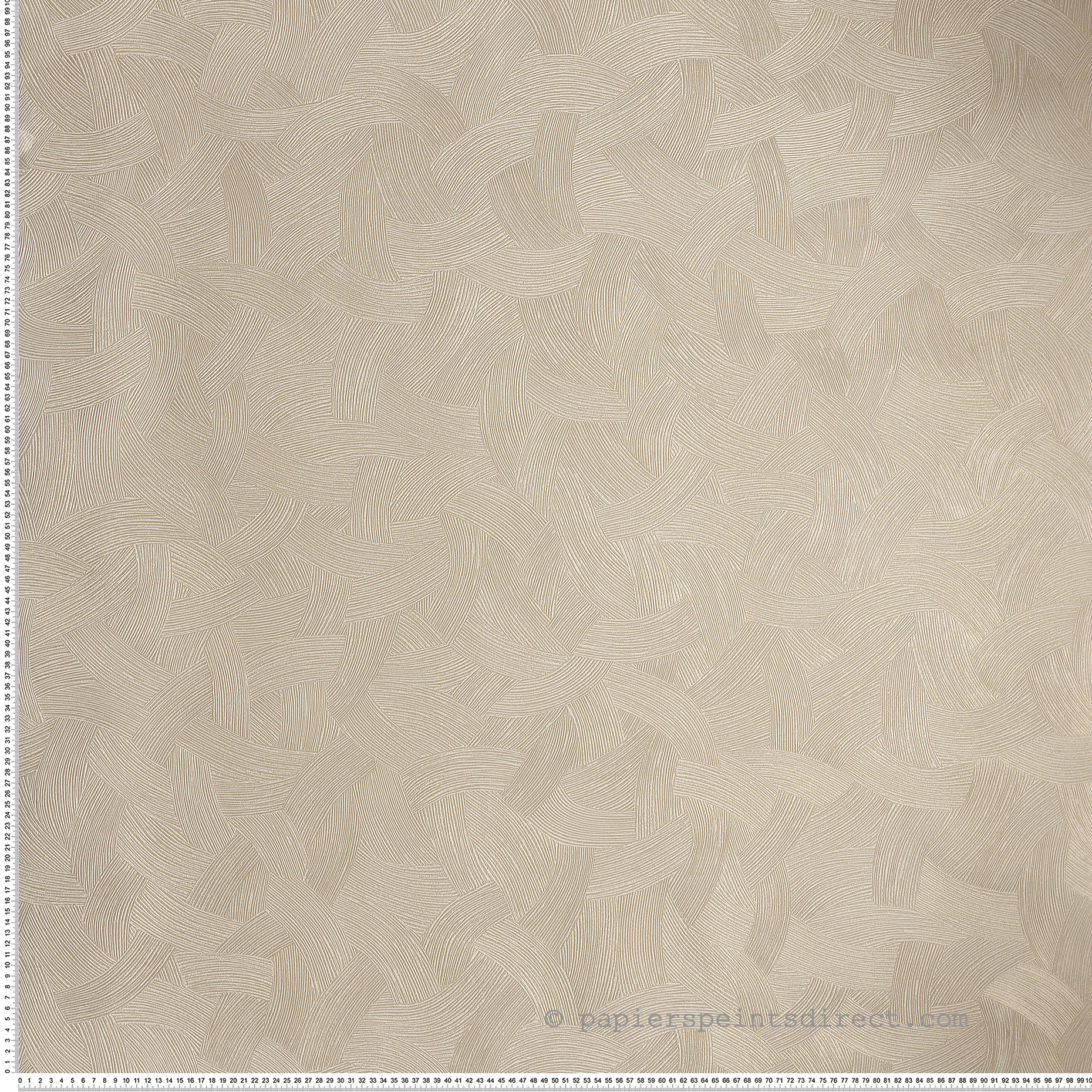 Papier peint Mouvement Graphique Bérénice blanc doré - Magnitude de Casamance | Réf. CAS-76662038