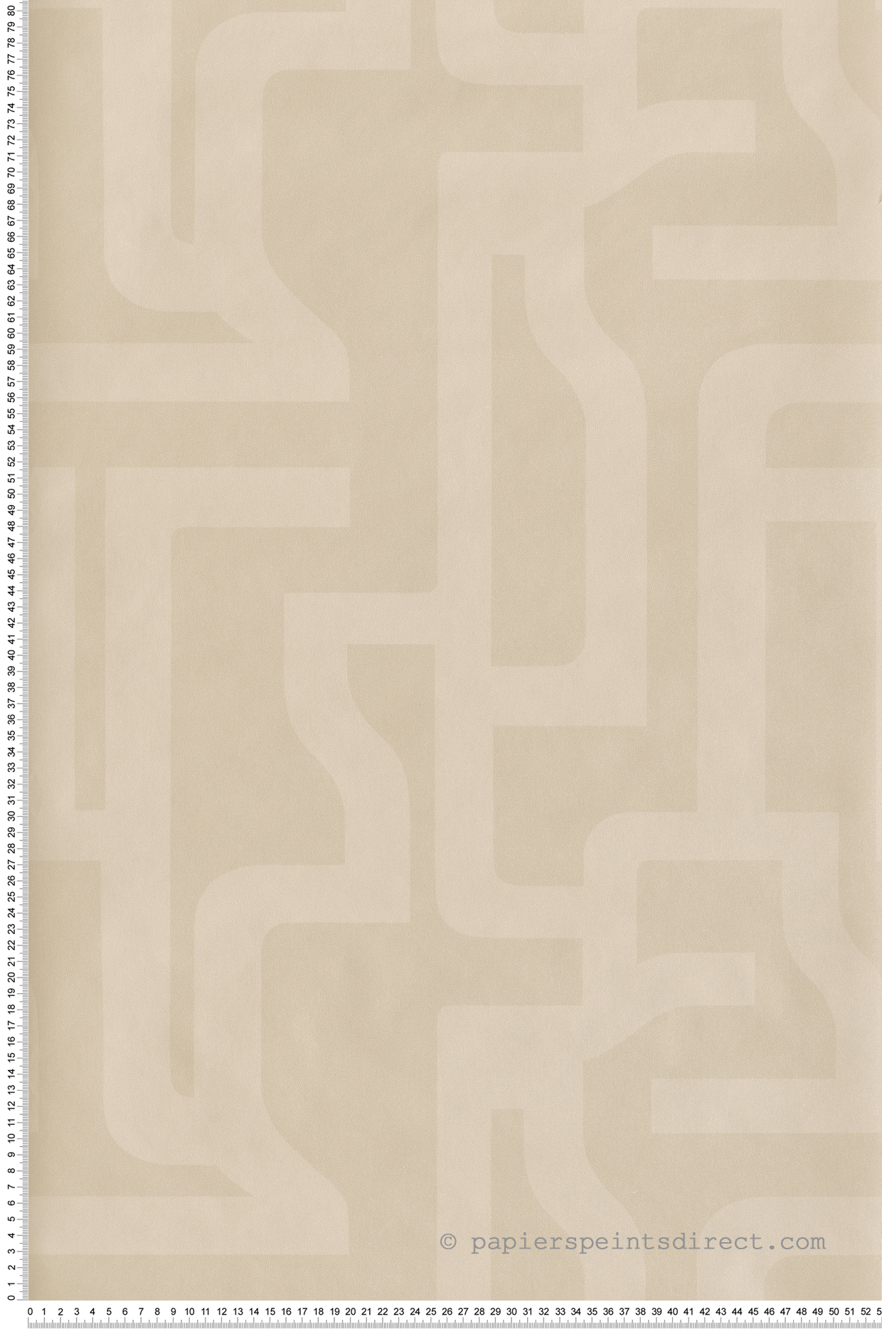 Papier peint Géométrique Labyrinthe beige - Bensimon 2 de Lutèce | Réf. LTC-51201107