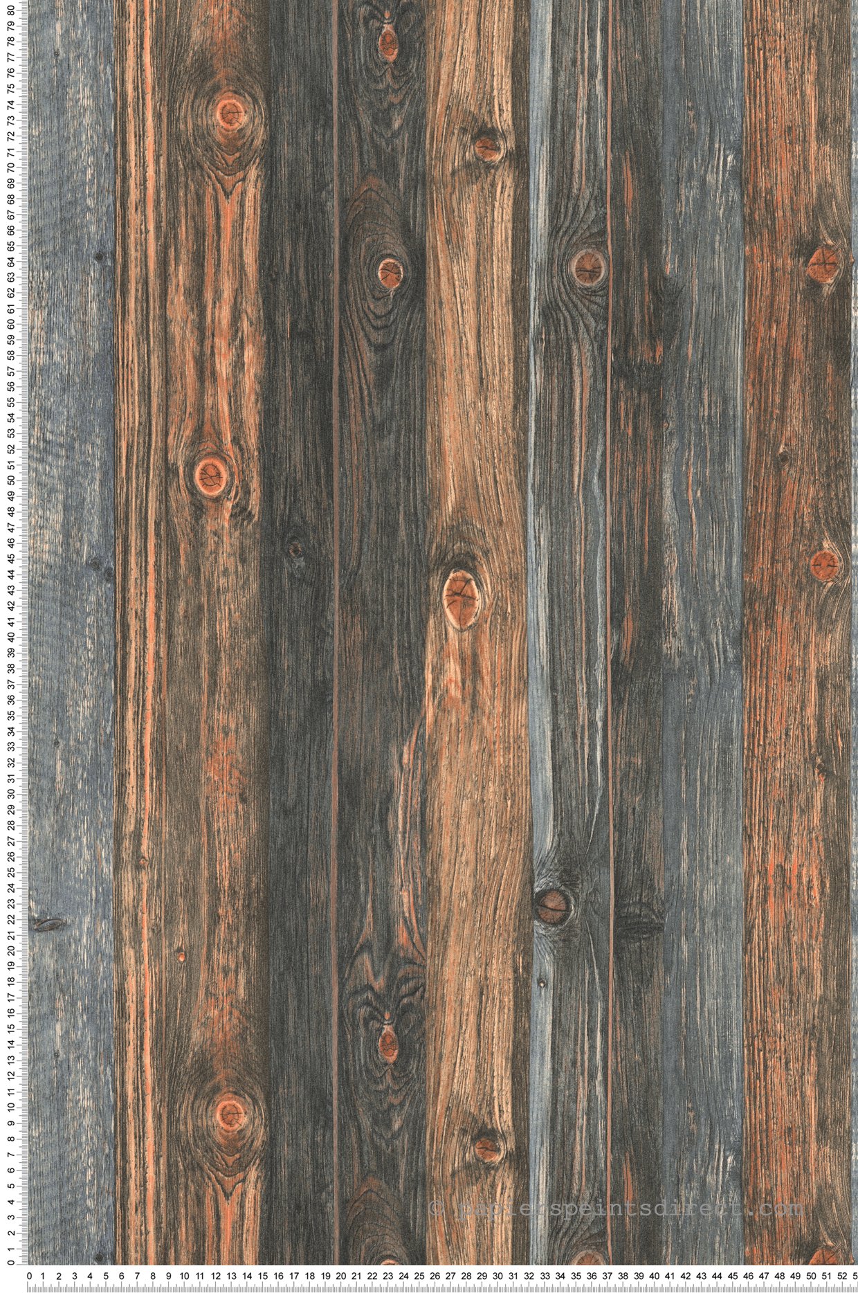 Papier peint Effet Bois brun bleu - Elements 2 d'A.S. Création | Réf. AS-908612