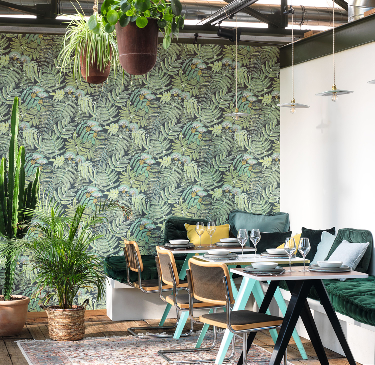 Papier peint Arbre Albizia vert - Botanica de Casadéco | Réf. BOTA85897247