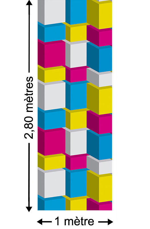 Boxes - Papier peint lé unique