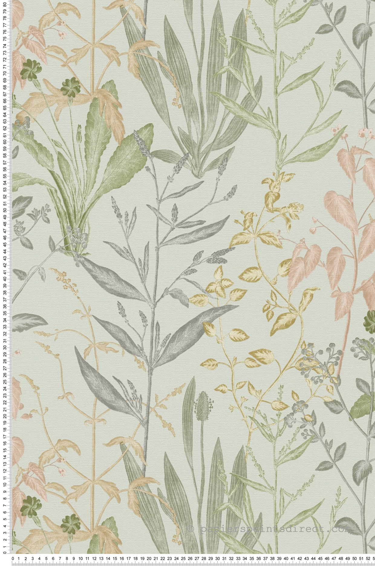 Papier peint Botanique Aquarelle Herbes vert d'eau - Vibes & Styles d'A.S. Création | Réf. AS-790093