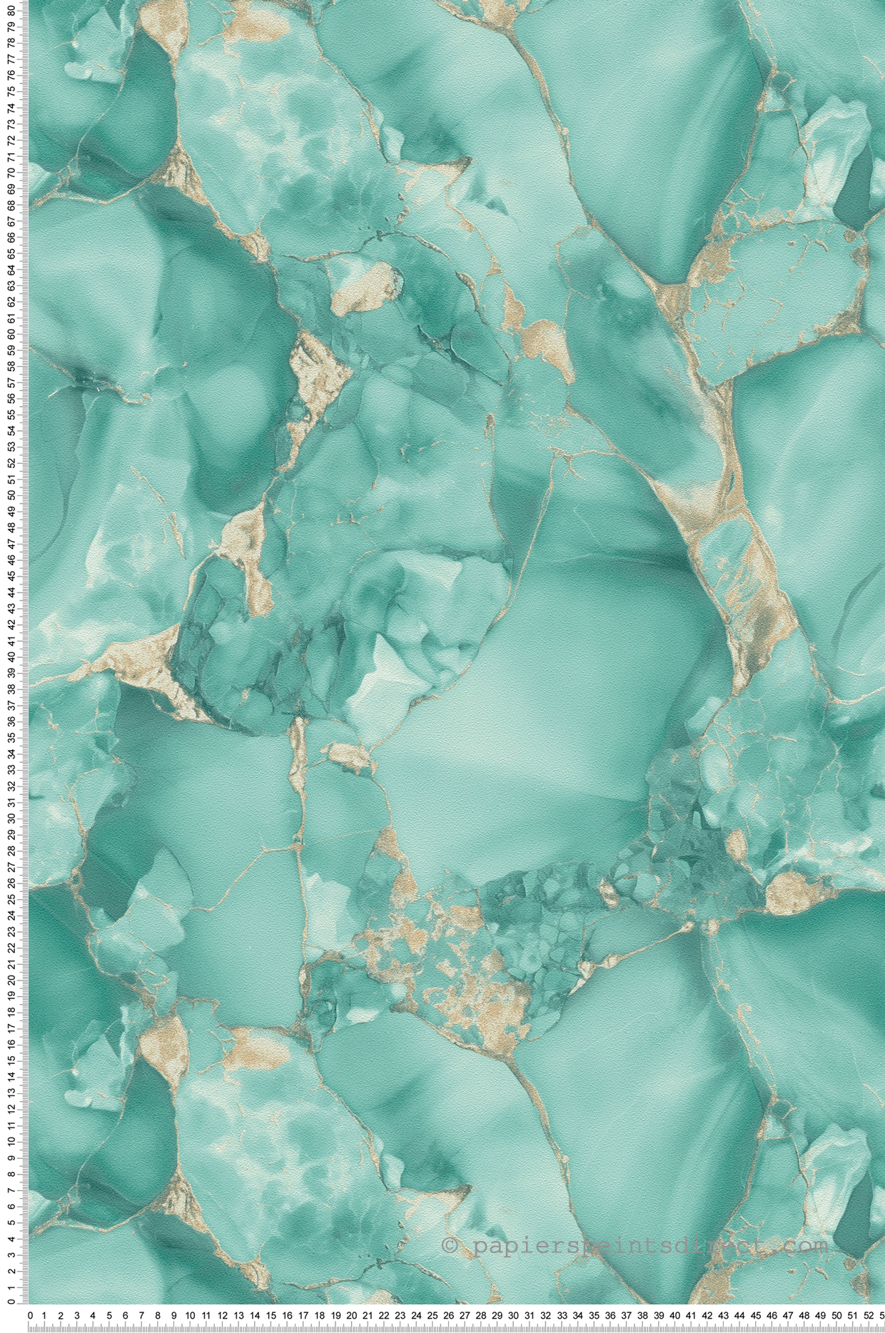 Papier peint Marbre Précieux turquoise doré - Pintwalls 3 d'A.S. Création | Réf. AS-791681