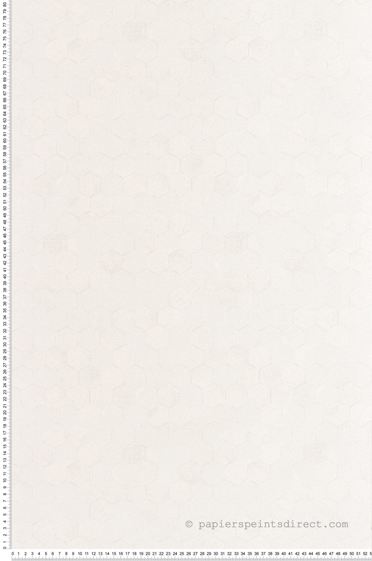 Papier peint Hexagone Meli blanc craie - Solaris de Casadéco | Réf. SOLA201910073