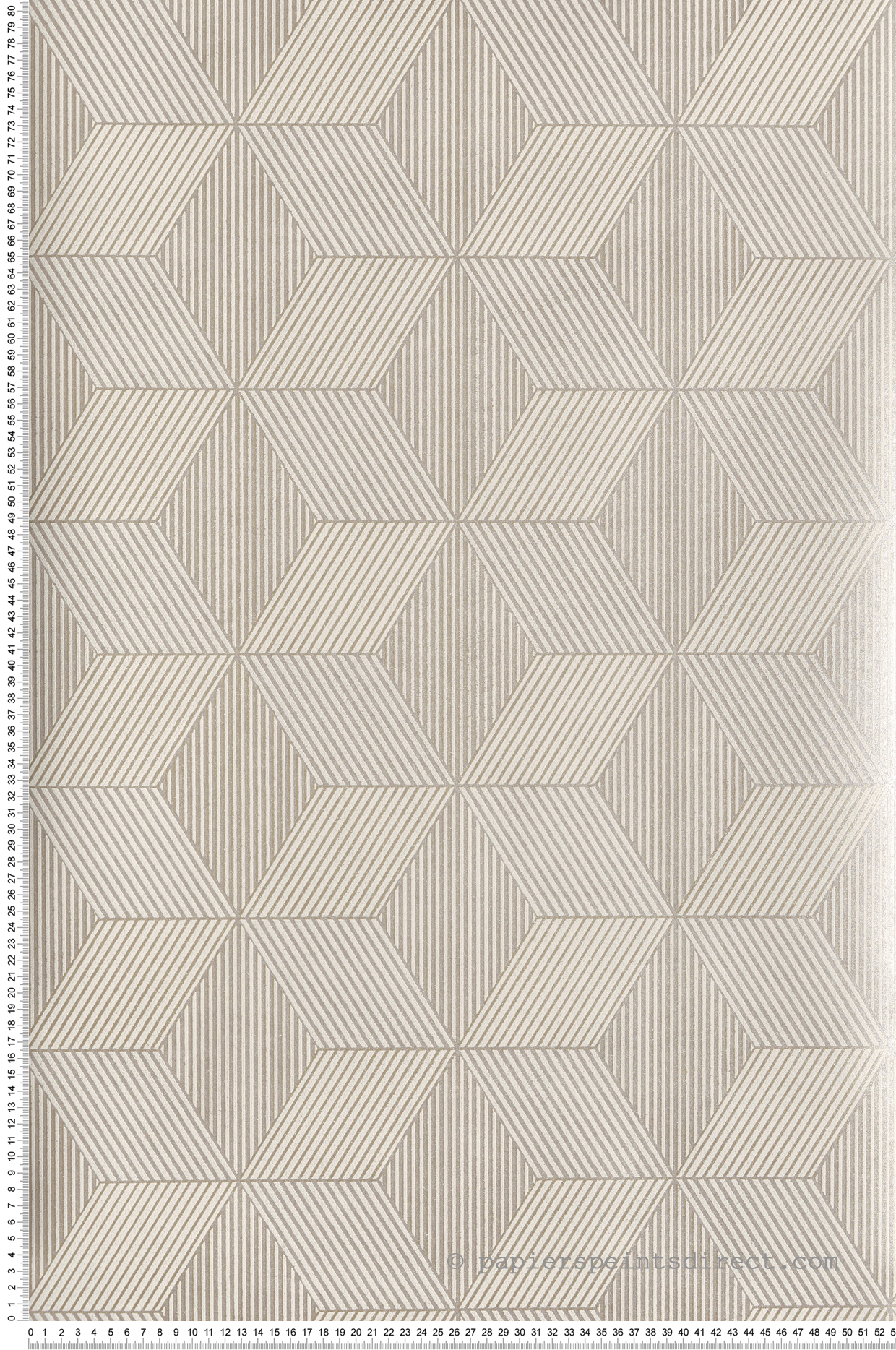 Papier peint Géométrie Manhattan sable irisé - The Texture Book de Masureel | Réf. MAS-ORB502