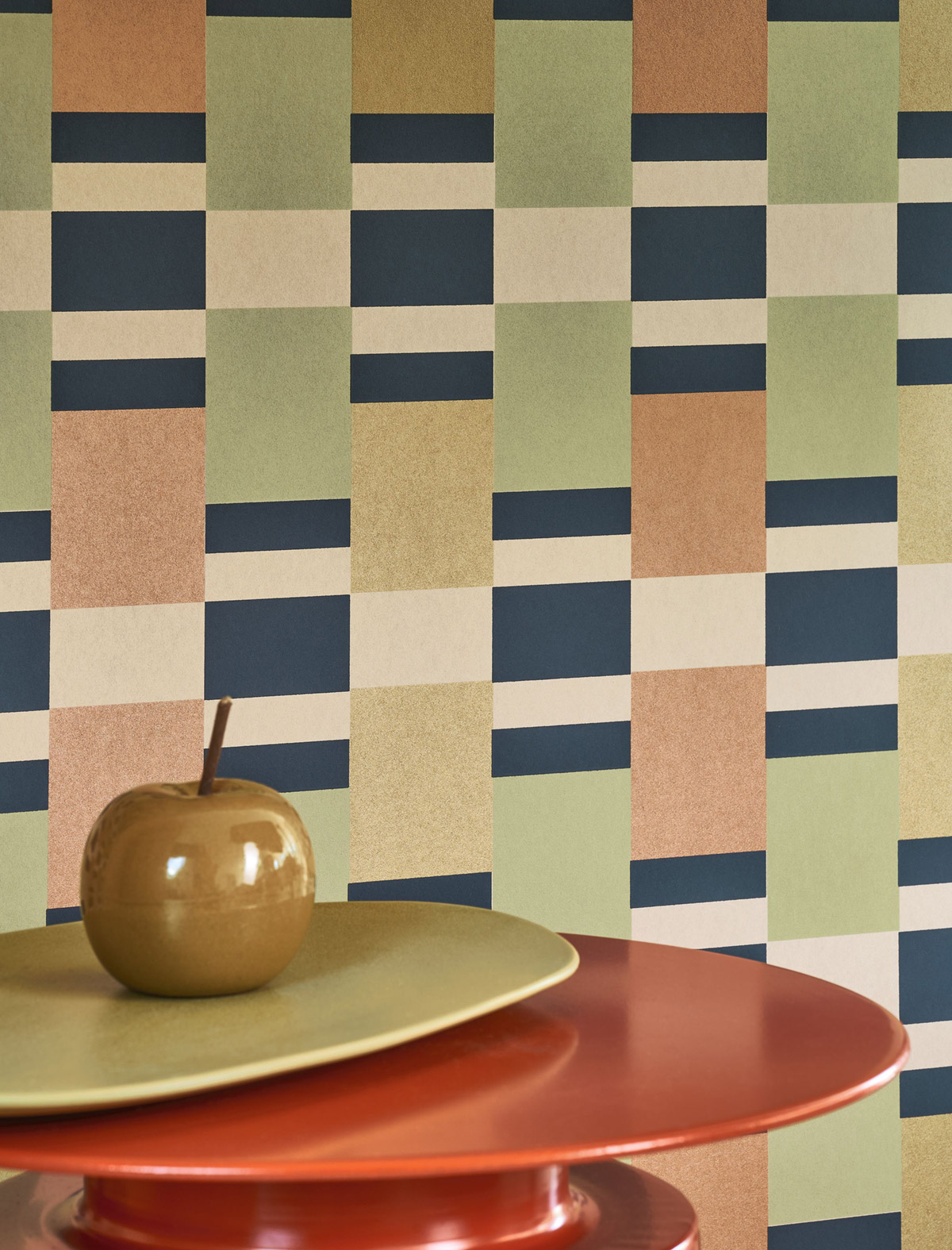 Papier peint Rectangle Chess vert ocre - Color Game de Casadéco AMB2| Réf. GAME200627202
