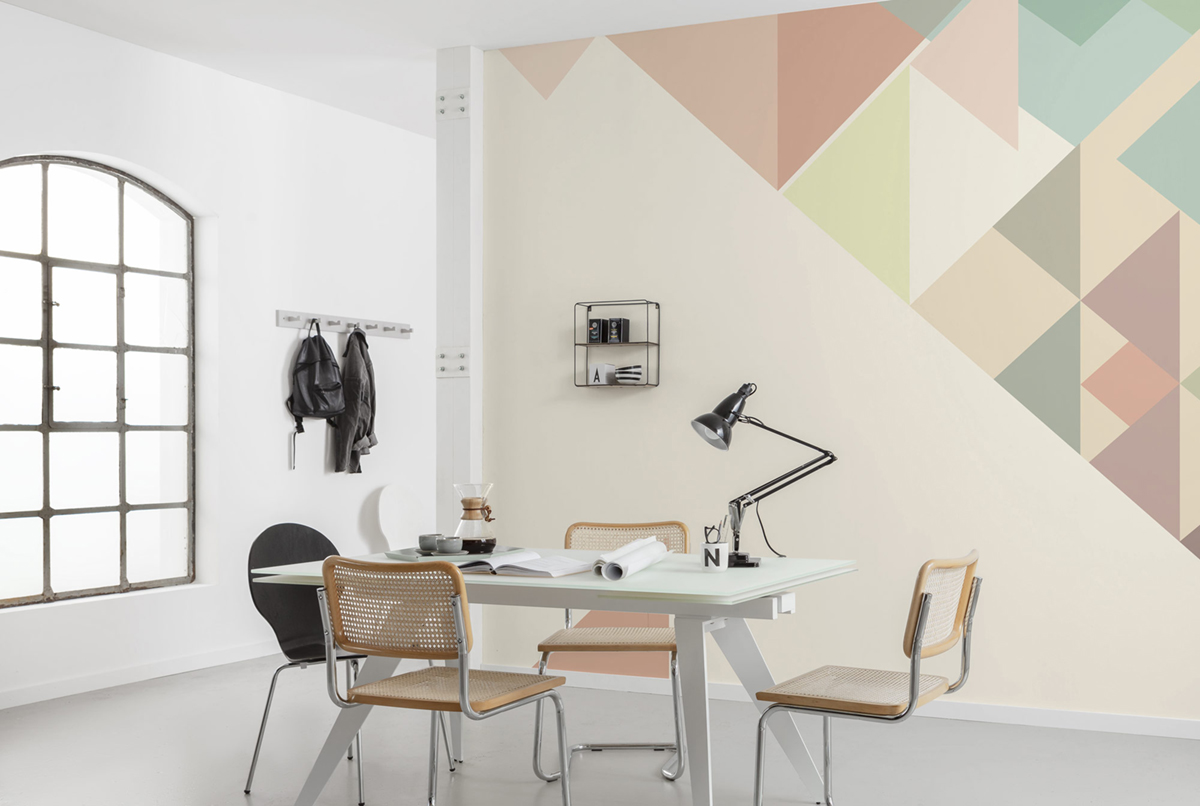 Papier peint panoramique Géométrique Delta - Papier Peint Komar Bauhaus