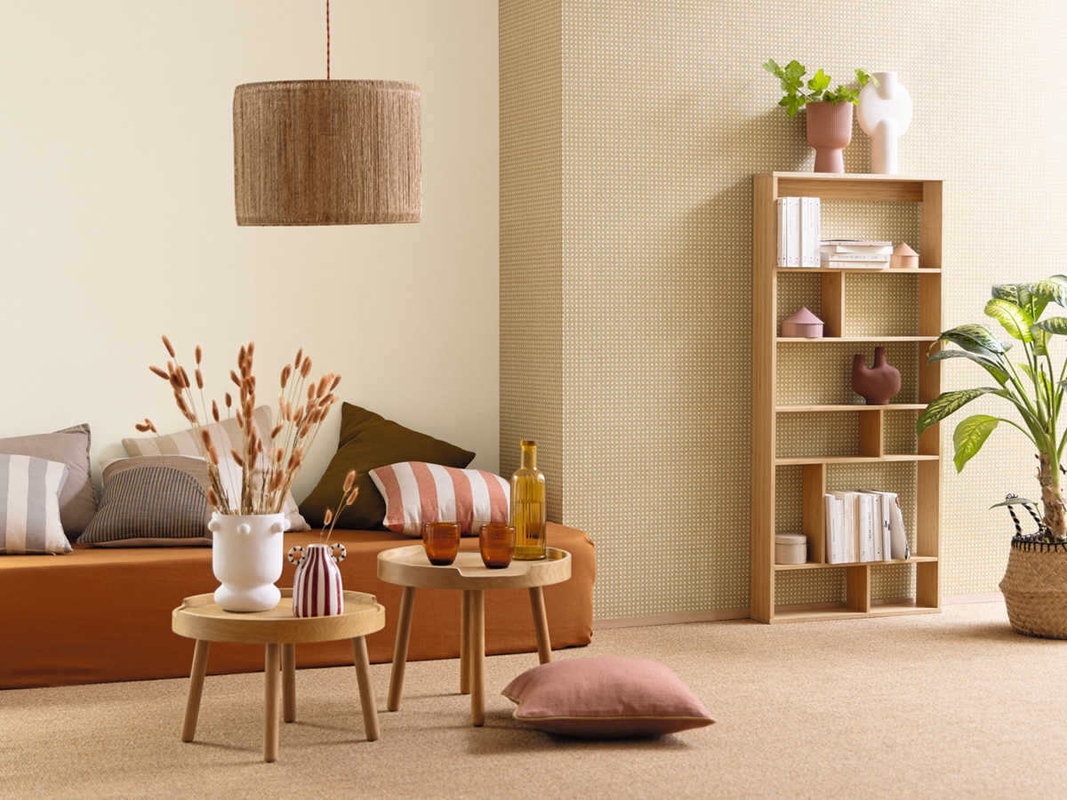 Papier peint Sisal Fibre marron glacé - Matières de Casélio | Réf. MMT106012000