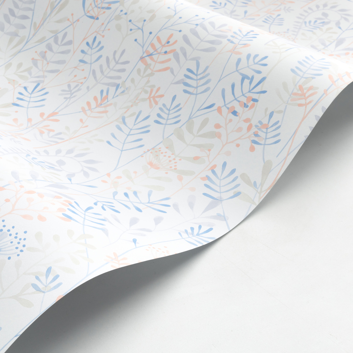 Papier peint Feuillage Enfantin bleu rose - Once Upon A Time de Casadéco AMBV | Réf. OUAT88326782