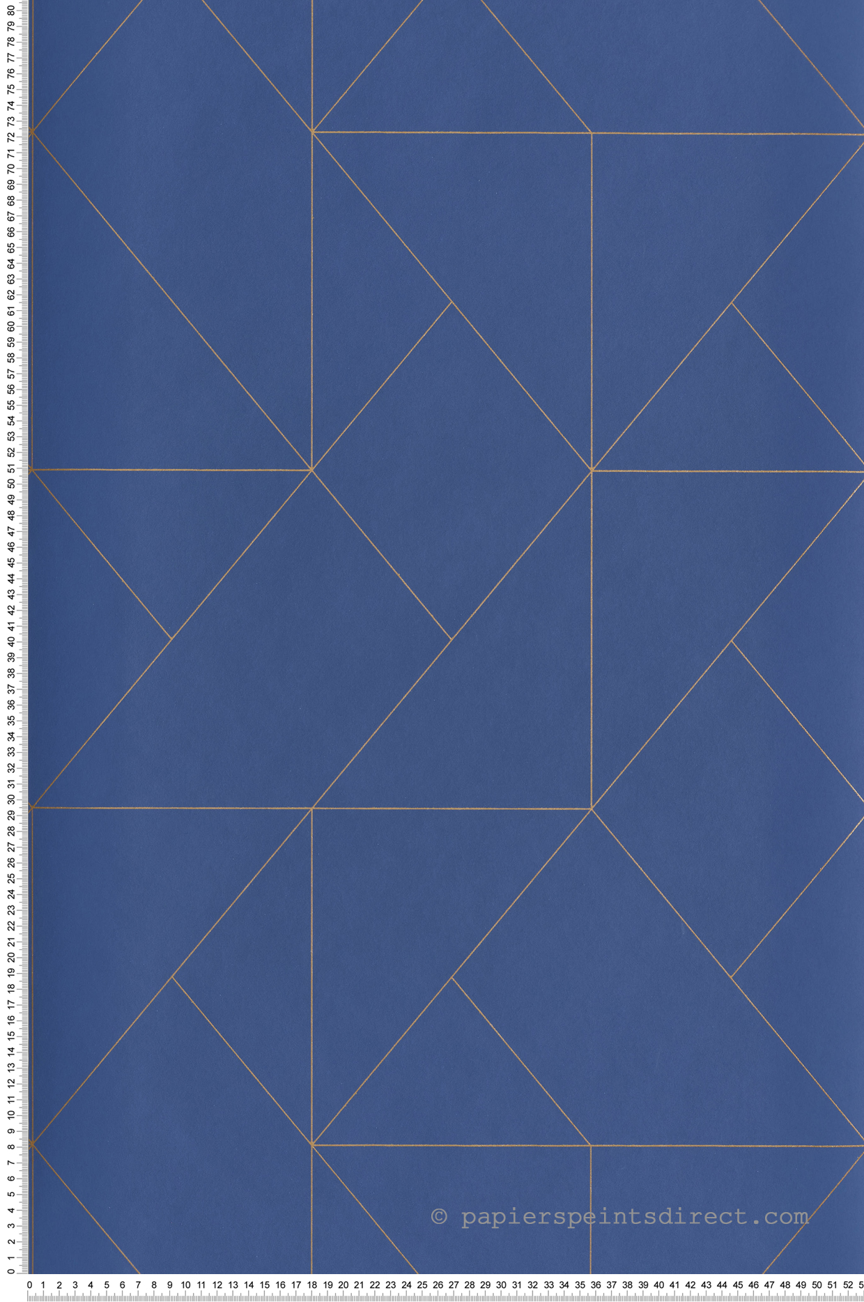 Papier peint Figure Subtilité Métallisé bleu indigo doré - Alchimie de Casadéco | Réf. ALMI89956442