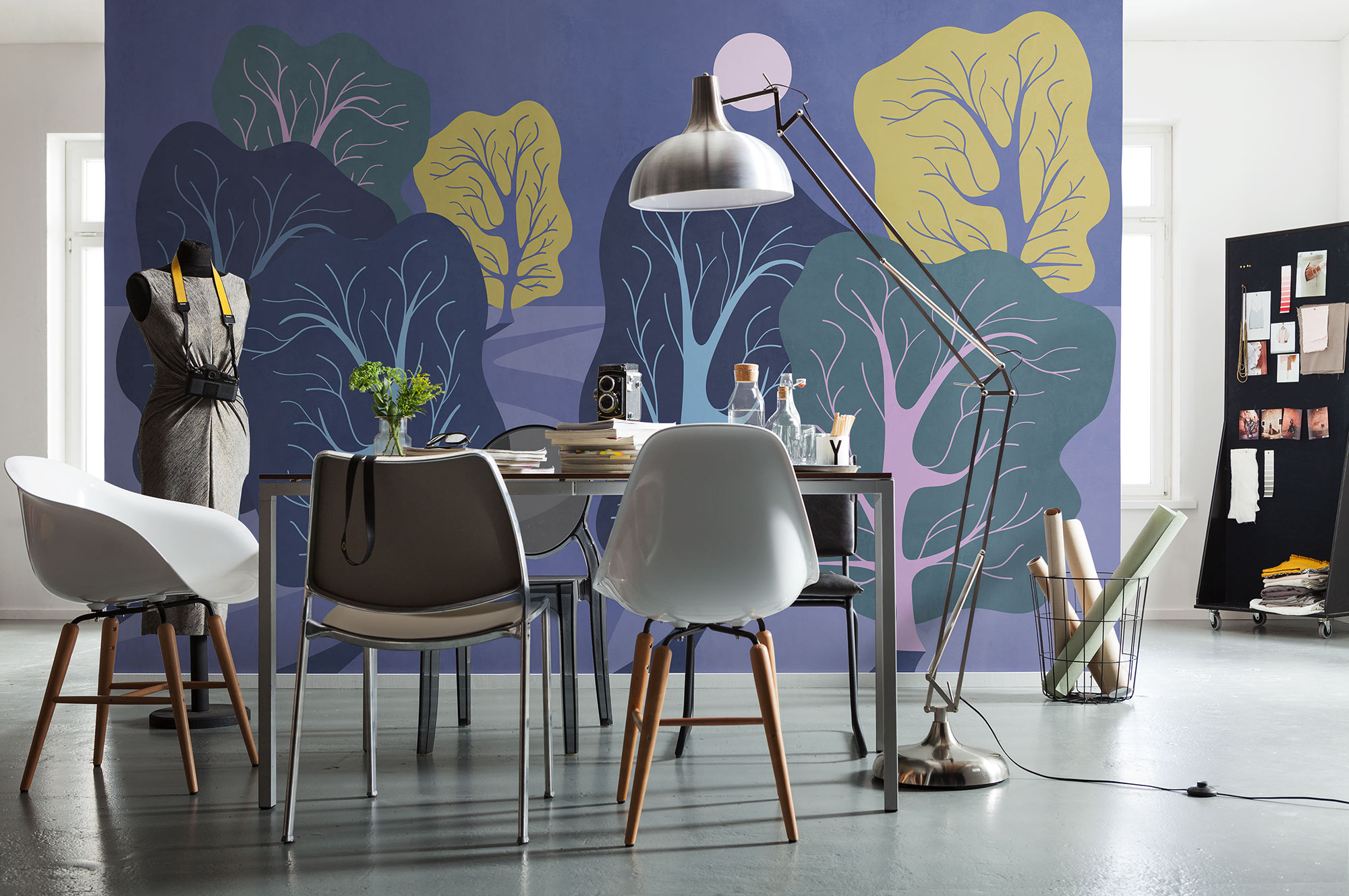 Papier peint panoramique Arbre Purple Nights - Papier peint Komar Flair