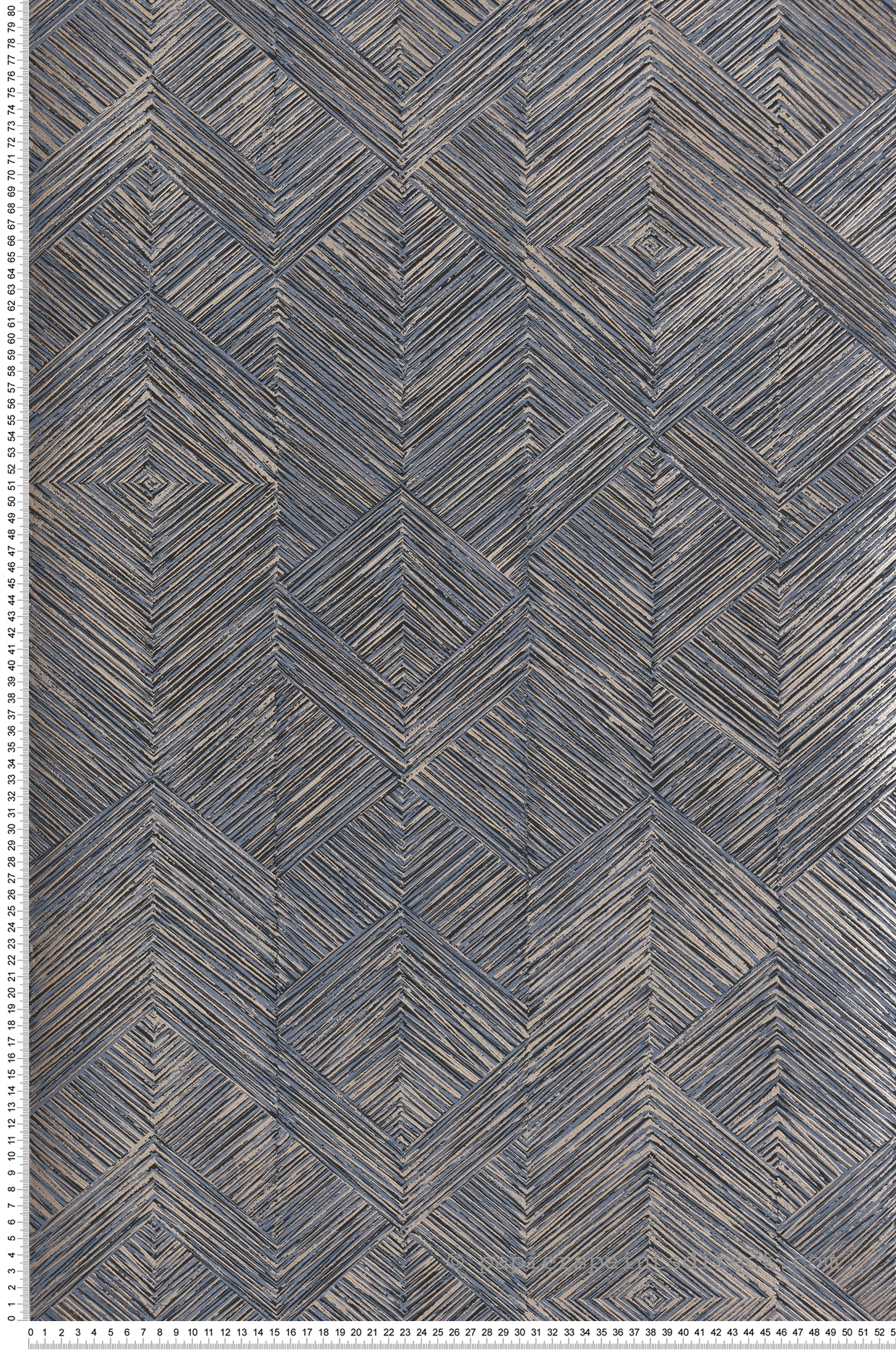 Papier peint Bois Enitan bleu turquin irisé - The Texture Book de Masureel | Réf. MAS-TRI101