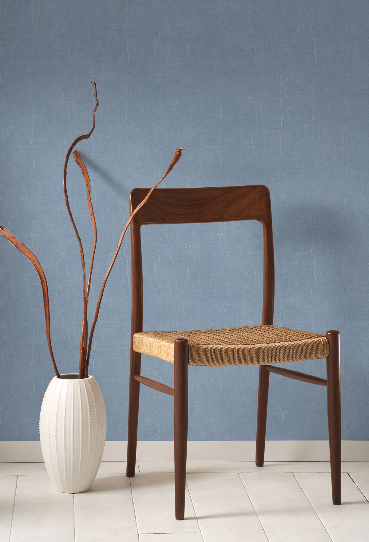 Papier peint Uni Etamine bleu embruns argenté - Etamine de Casadéco | Réf. ETAM200256442