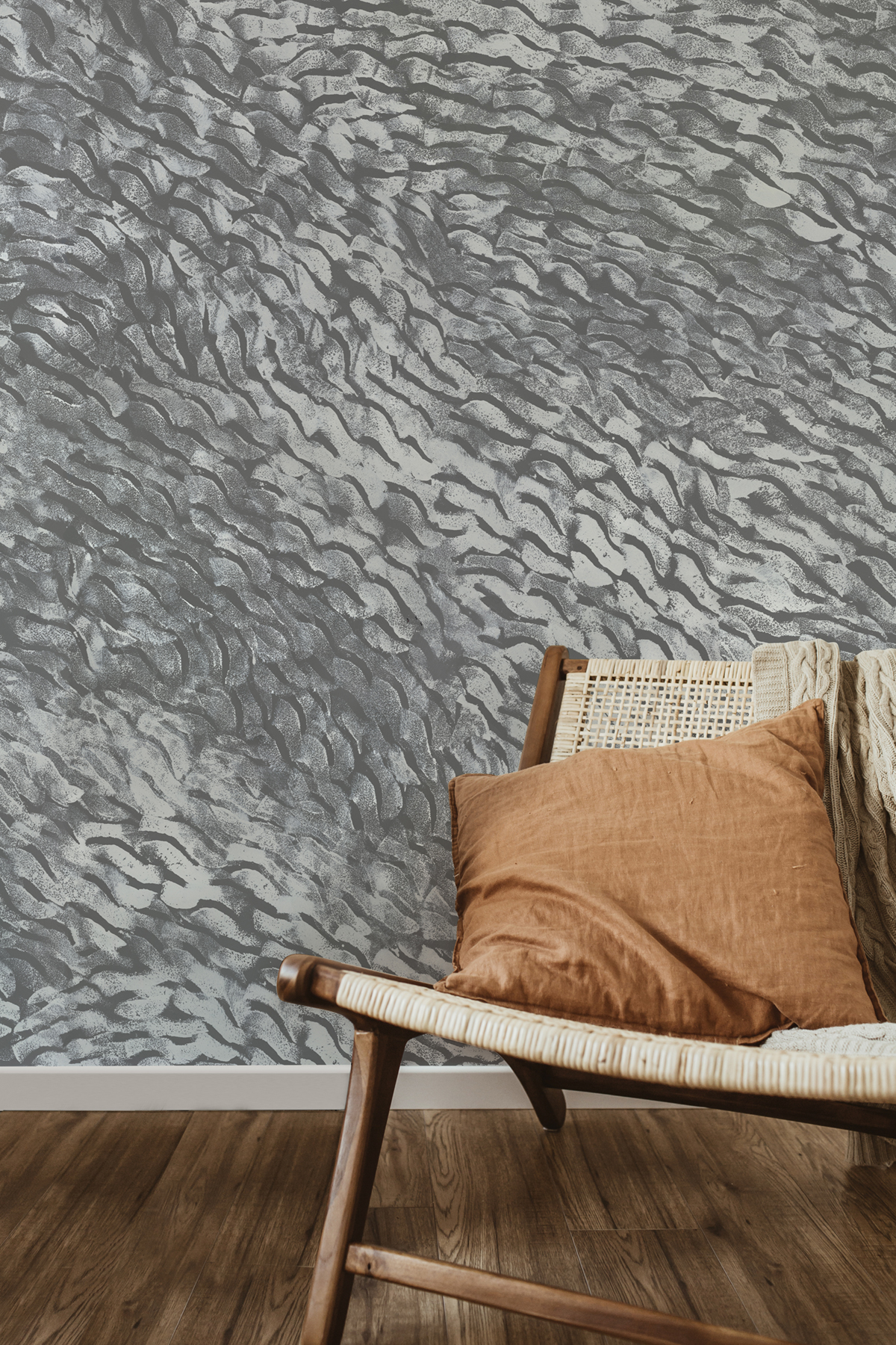 Papier peint panoramique Cascade Gris 1/2/3 - Isidore Leroy AMB3