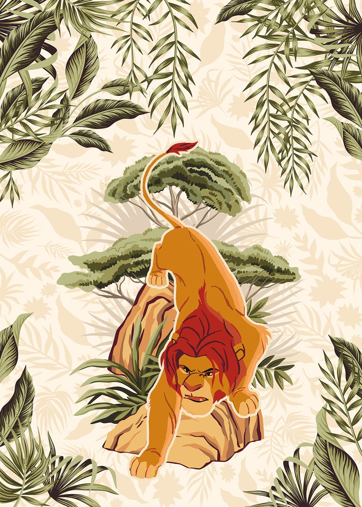 Papier peint panoramique Lion Simba King - Papier peint Komar Disney