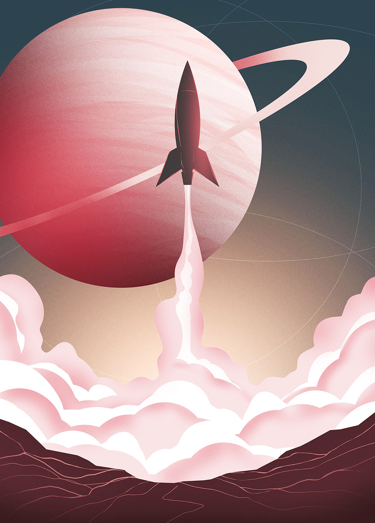 Papier peint panoramique Planète Fusée - Papier Peint Komar Into Adventure