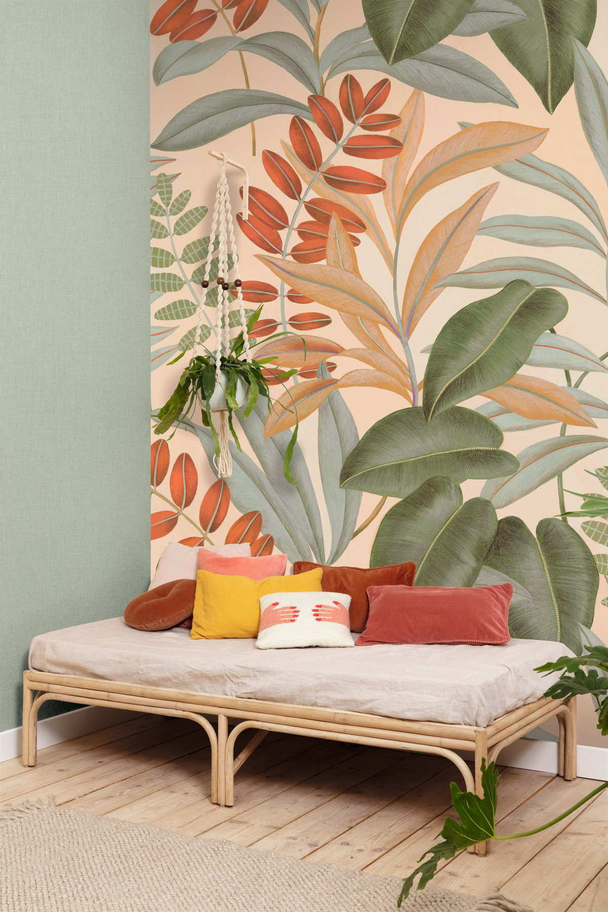 Papier peint panoramique Feuillages Avignon vert multicouleurs 250X310 - Color Box 3 de Casélio | Réf. CB3105901402