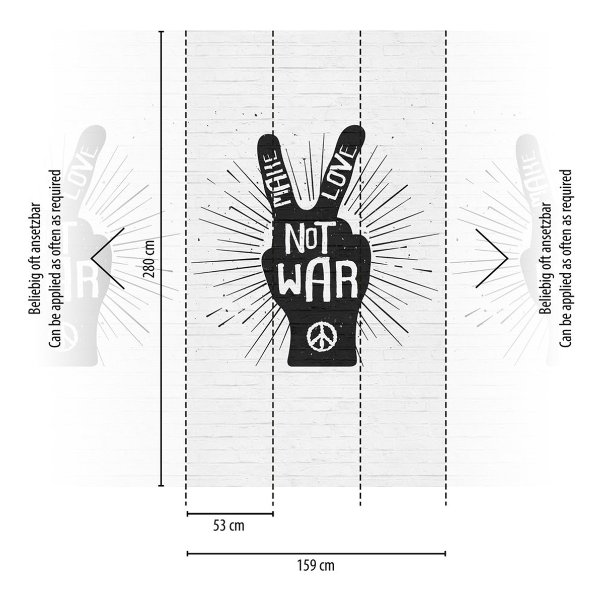 Papier peint panoramique Main Street Art noir blanc - The Wall 3 d'A.S. Création AMB3 | Réf. AS-398291