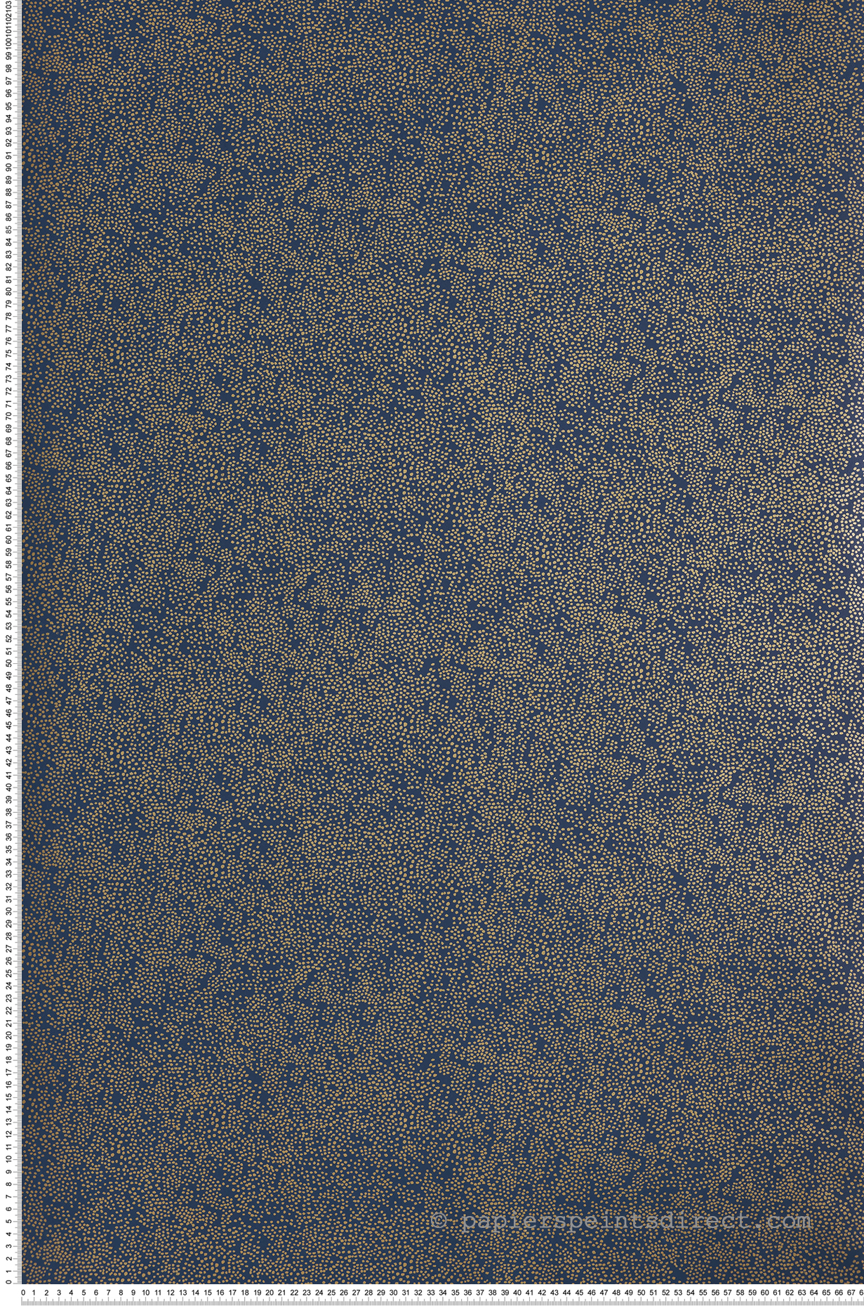 Papier peint Pois Champagne Dots bleu nuit - Rifle Paper Co. d'Initiales | Réf. INI-RI5113