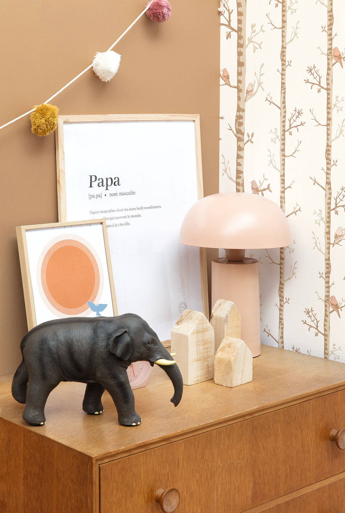 Papier peint Uni camel - Autour du Monde de Casélio | Réf. ADM69862050