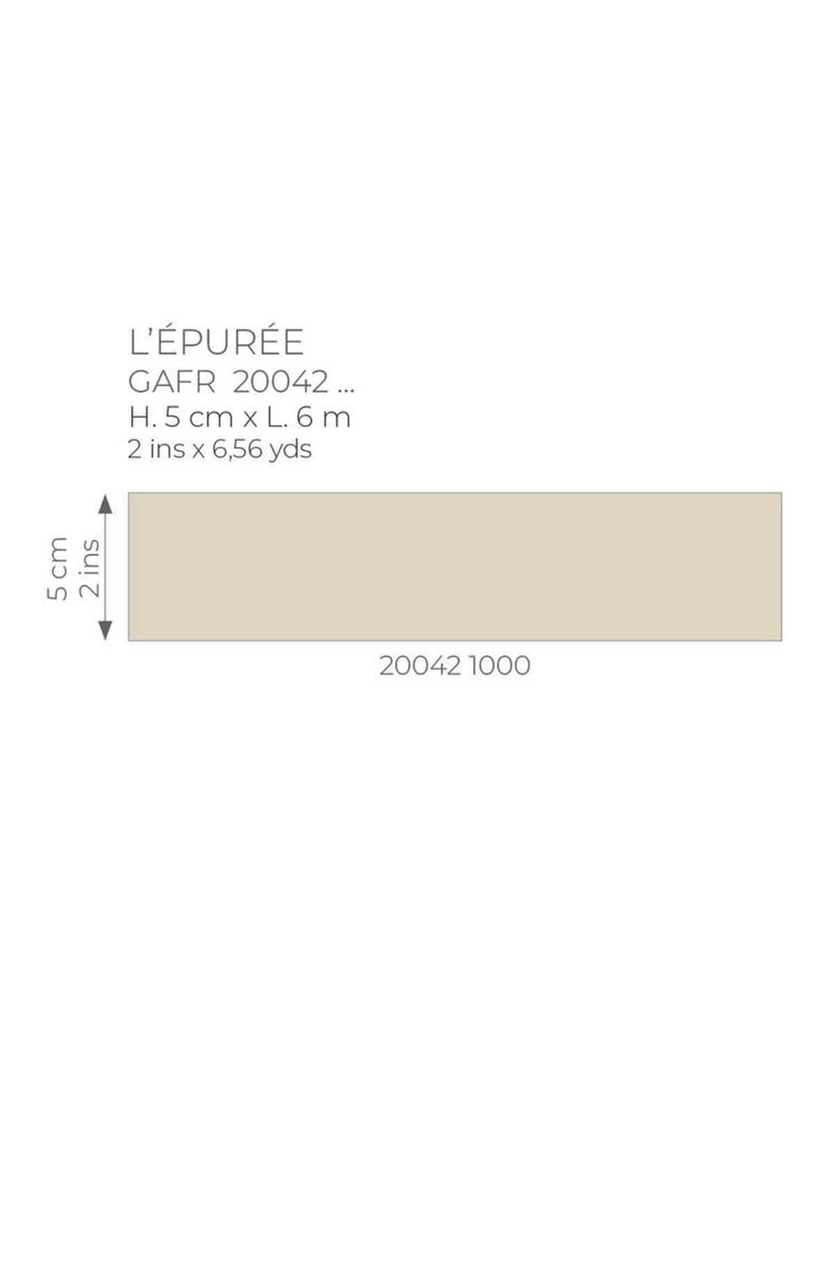 Galon Uni Épurée beige - Galons et Frises de Casadéco AMB5| Réf. GAFR200421000