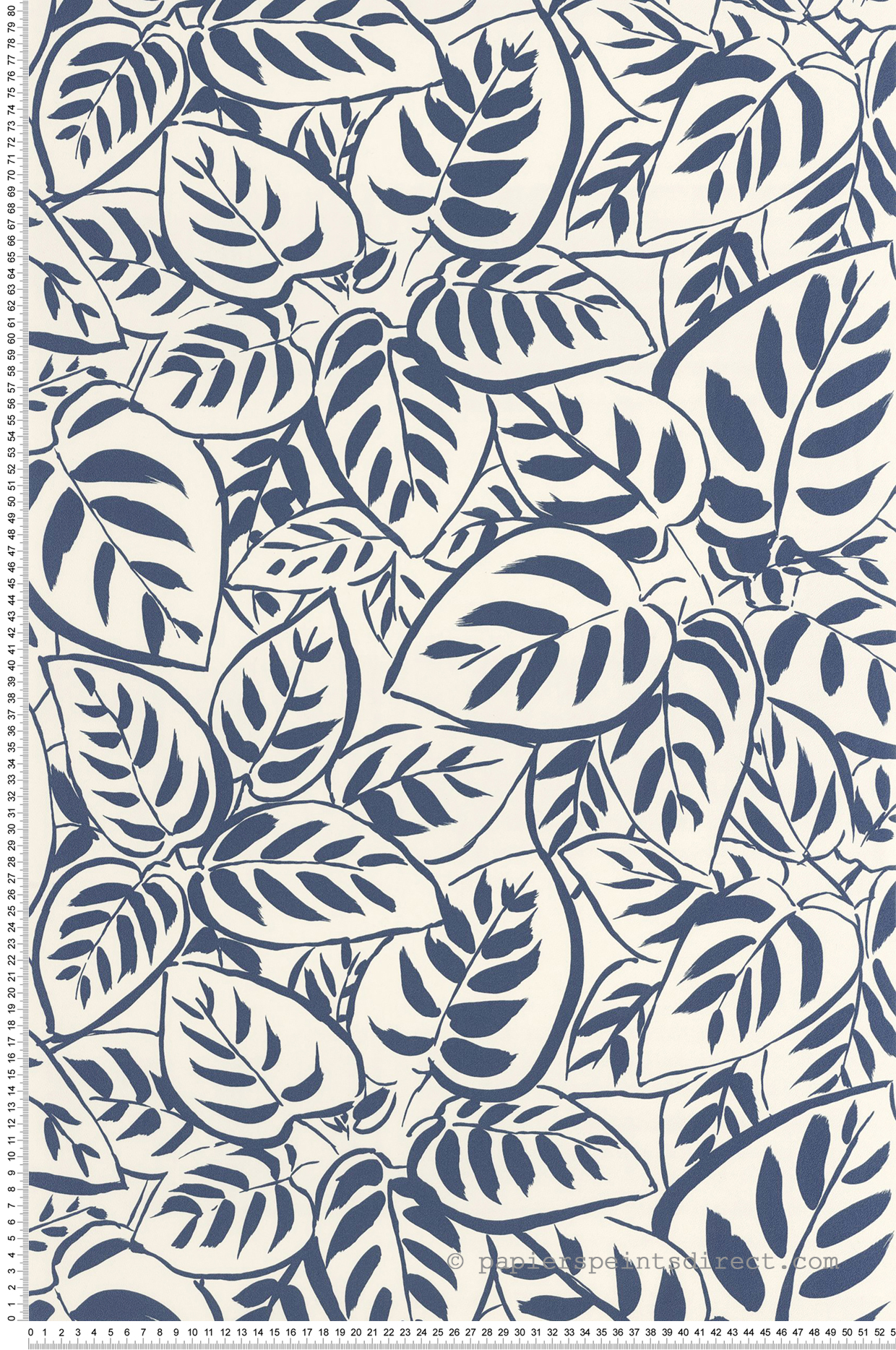 Papier peint Grande Feuille Caluna bleu nuit - Blue Shades de Casélio | Réf. BLS107556012