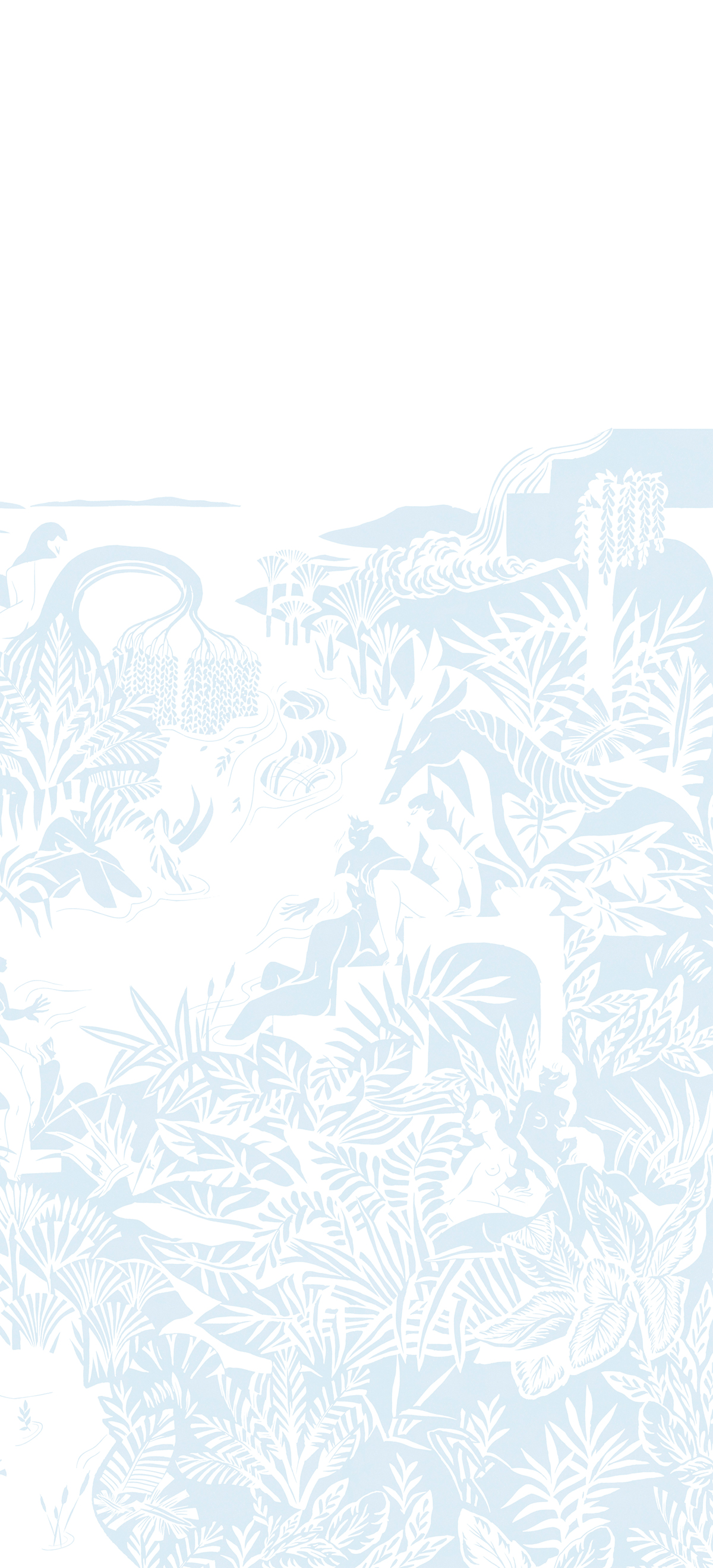 Papier peint panoramique Eternelles Bleu Pastel B - 4/5/6 - Isidore Leroy