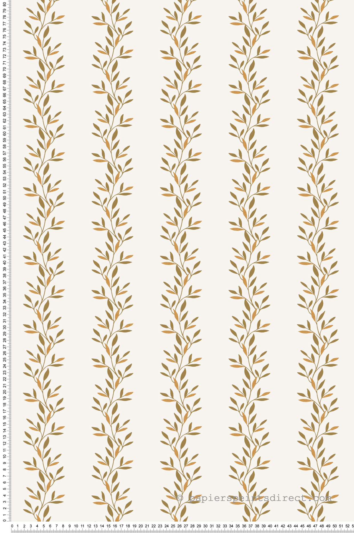 Papier peint Feuillage Esperance marron et doré - Bohème de Casélio | Réf. BOM103182877