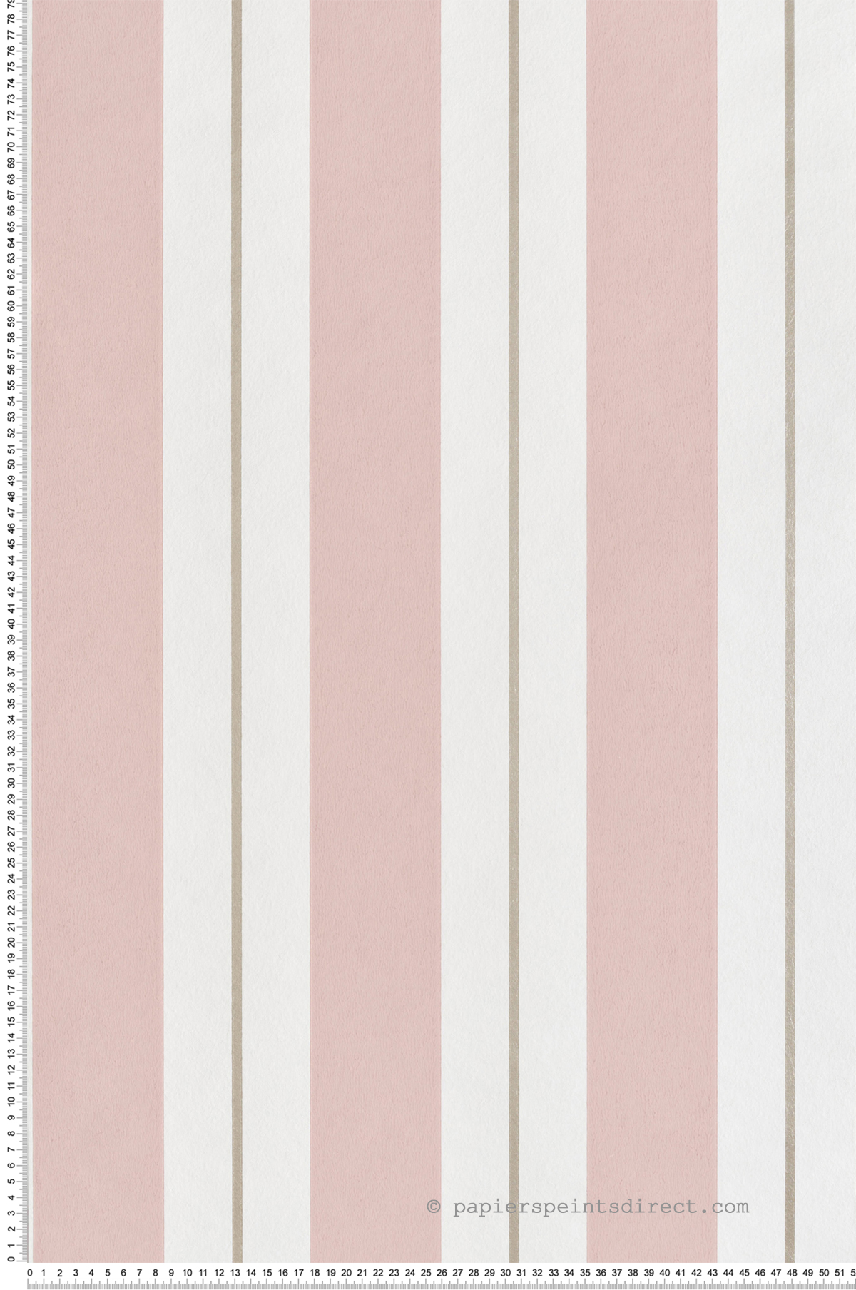 Papier peint Rayure Classique Bramante rose argenté - Alberti d'Osborne & Little | Réf. OSB-W7980-01