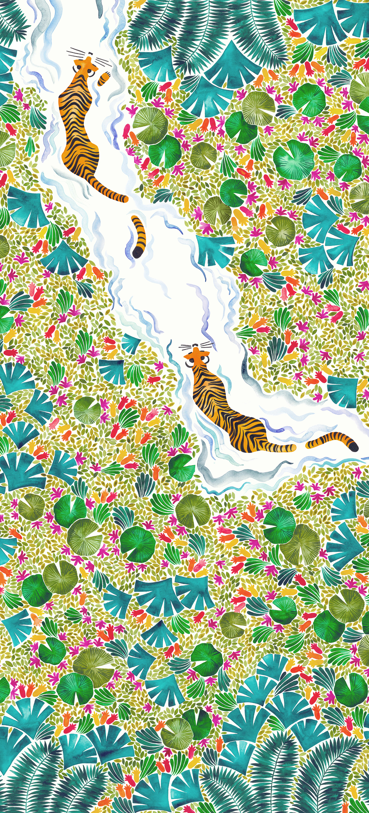 Papier peint panoramique Tigres Original B 4/5/6 - Isidore Leroy