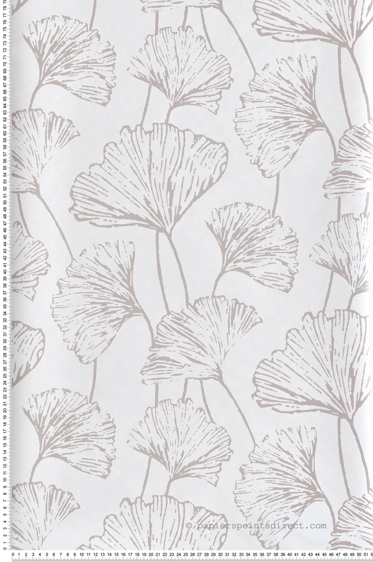 Papier peint adhésif Feuille Ginkgo argenté - Les Adhésifs de Lutèce | Réf. LTC-NUS3578