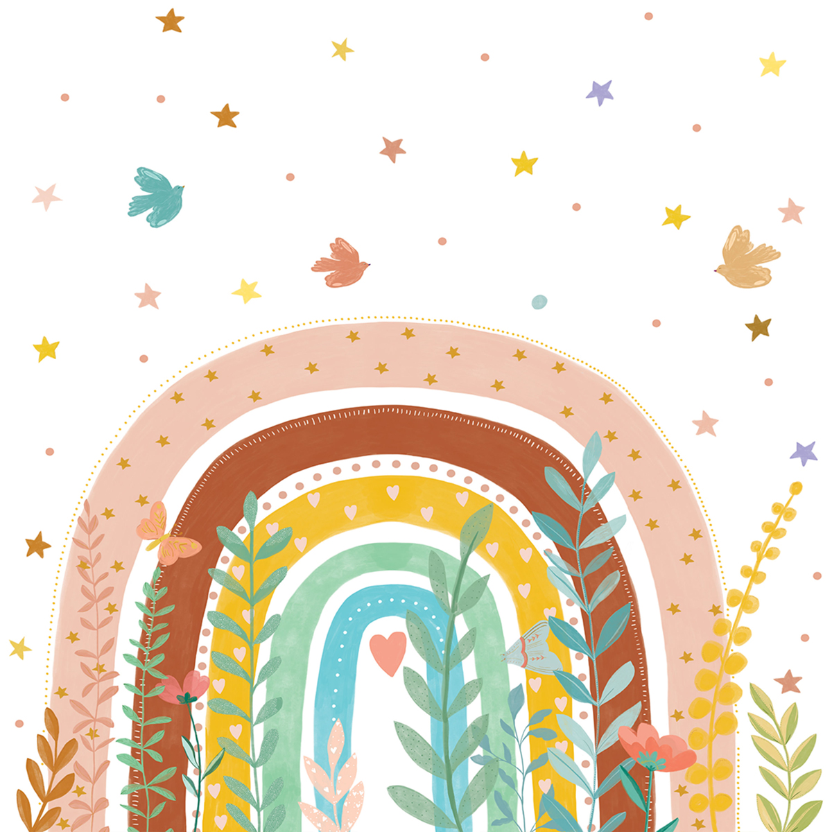 Papier peint panoramique Arc en Ciel Luce multicolore S - Let's Go Girls! de Casélio | Réf. LGG105130306