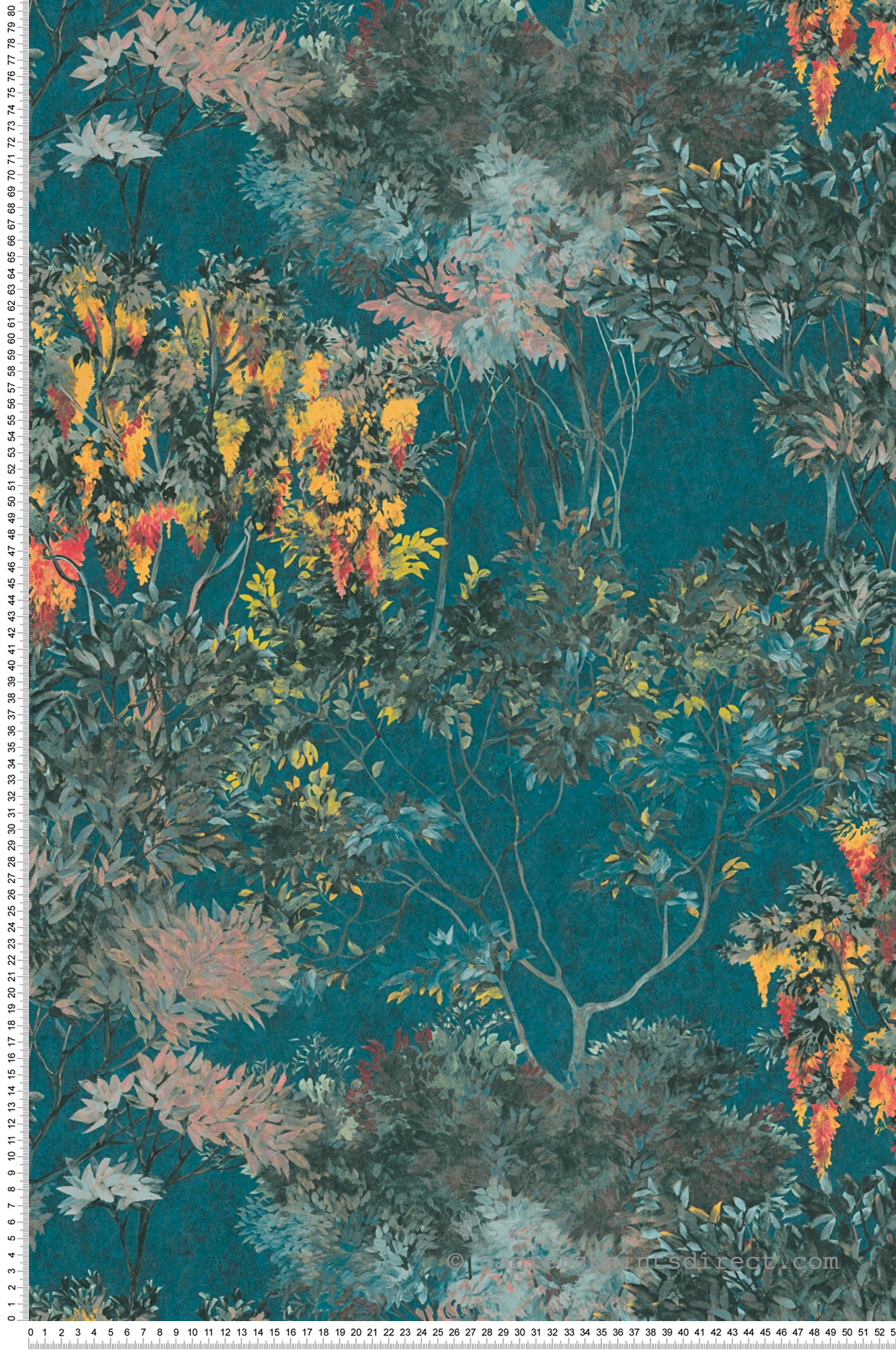 Papier peint Forêt Peinte bleu canard - Arcade d'Architects Paper | Réf. 39173-5