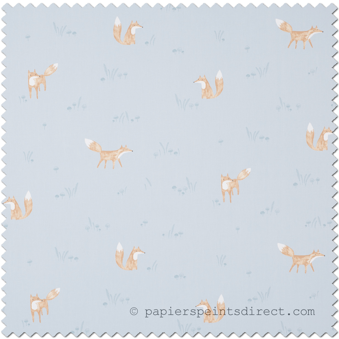 Tissu Renard bleu - My Little World de Casadéco